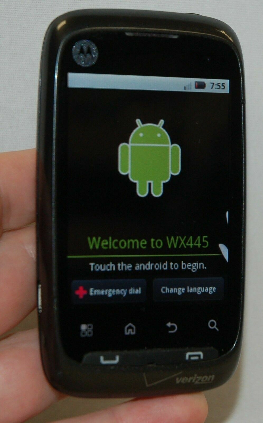 Motorola WX445 Citrus Android Cell Phone Verizon BLACK bluetooth WiFi 3G Grade C