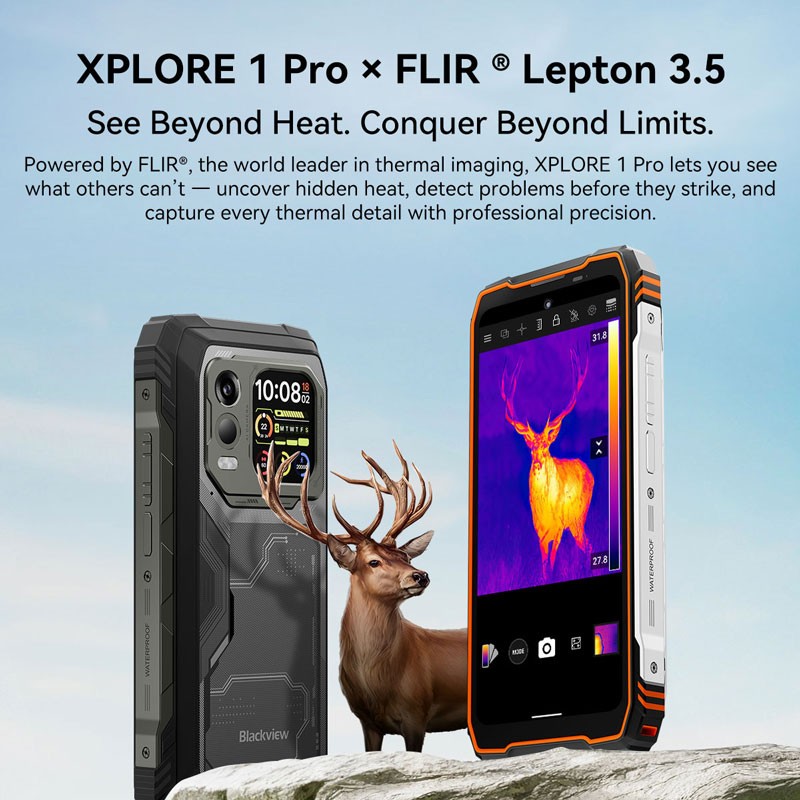 Blackview XPLORE 1 PRO 5G 4G AI Rugged Phone Android 15 Thermal Imaging Global