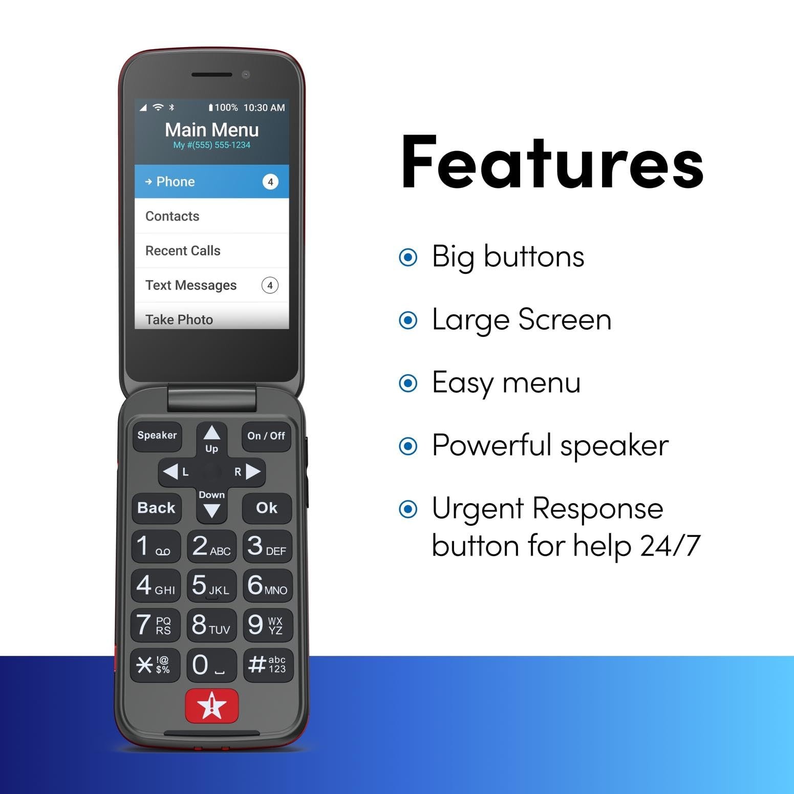 Lively Jitterbug Flip2 – Flip Cell Phone for Seniors – Not Compatible with Ot…