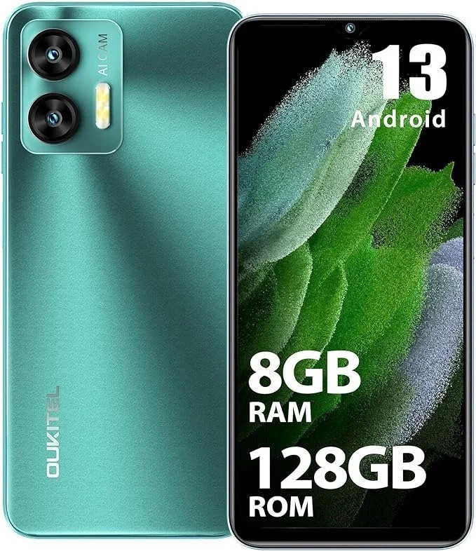 OUKITEL C36 Smartphone 128GB 12GB (8+4) RAM 5150mAh 6.52″ Screen Blue