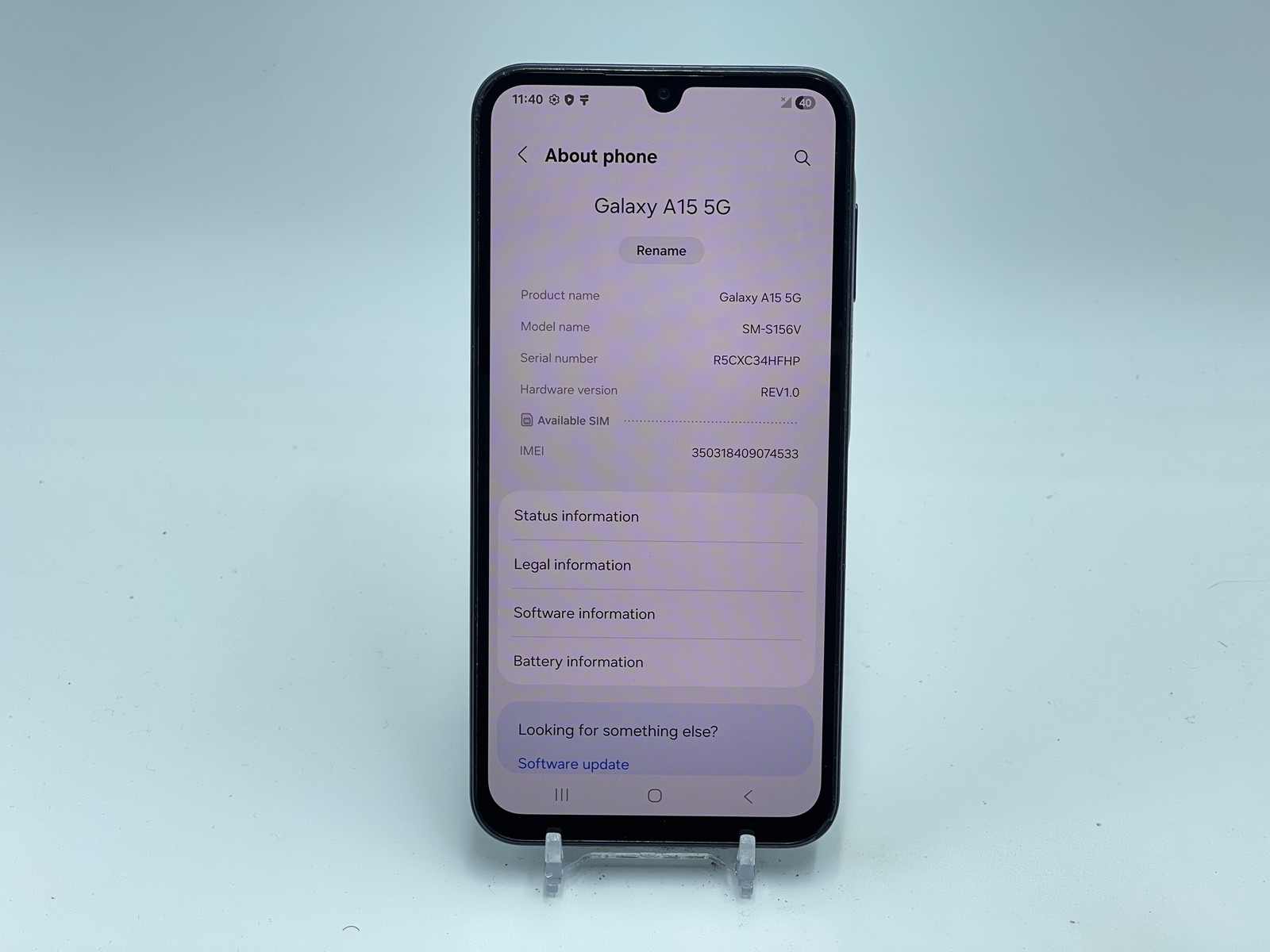 Samsung Galaxy A15 5G 64GB SM-S156V (Unknown) Black PARTS ONLY, CrkCmr (E-0060)