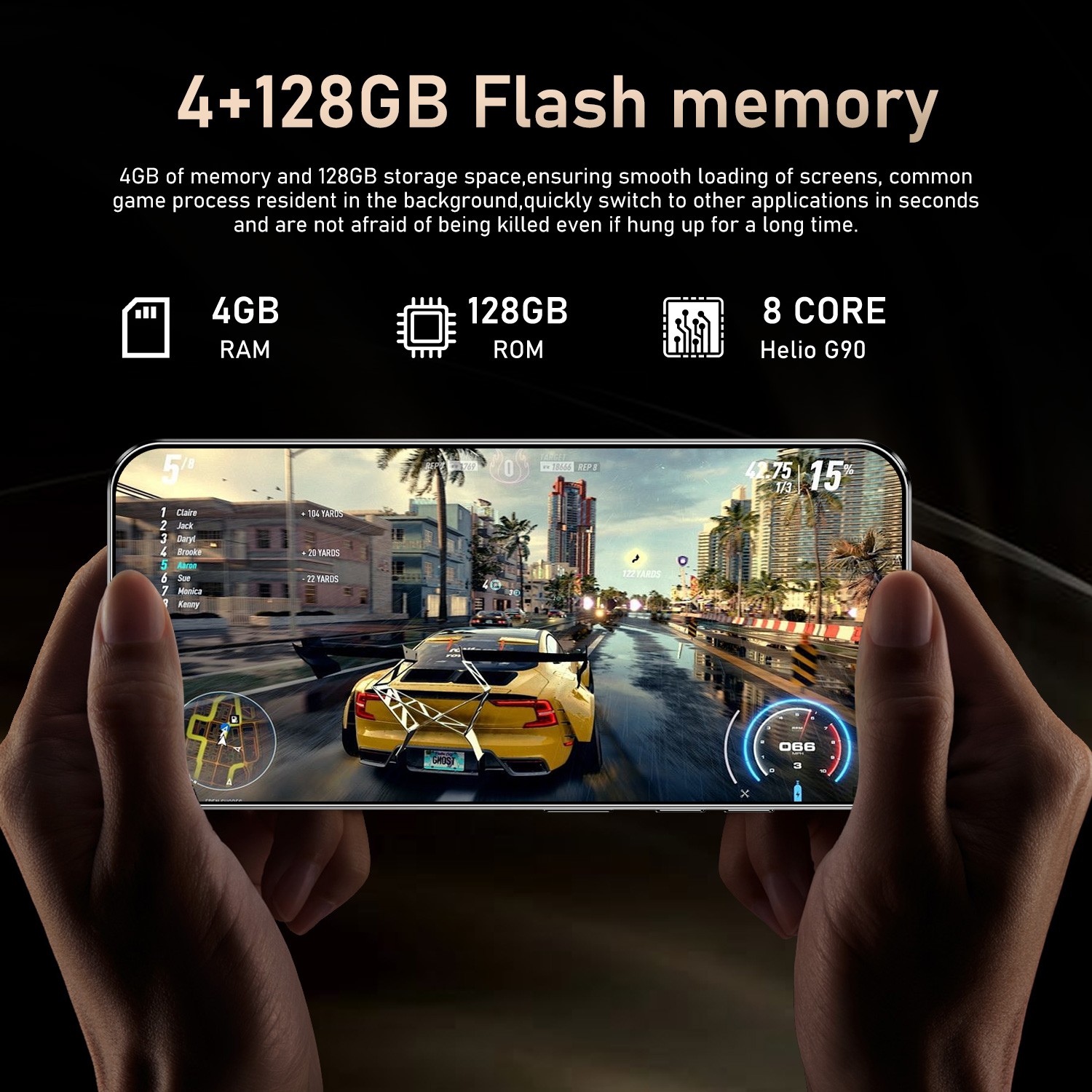 Unlocked Cell Phone G15 Pro Max 128GB+4GB Dual Sim Android Smartphone 5000mAh