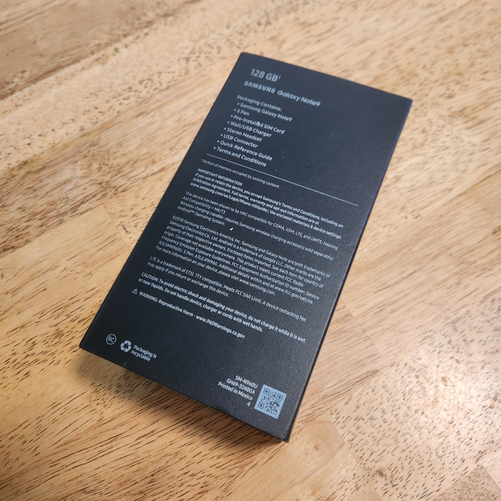 Samsung Galaxy Note 9 128GB Blue Verizon w/Box & 2 Cases *please read*