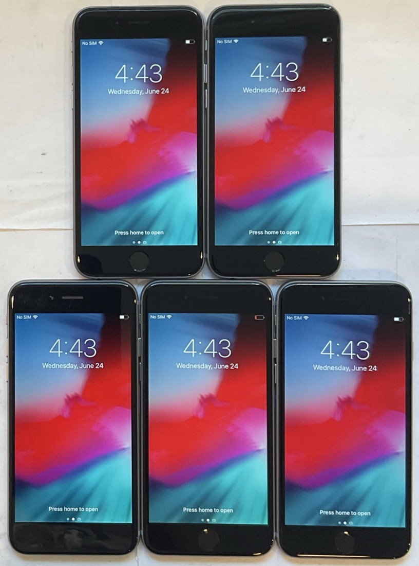 LOT OF 5 TESTED USED GSM UNLOCKED APPLE iPhone 6, 16GB A1549 MG4N2LL/A PHONES