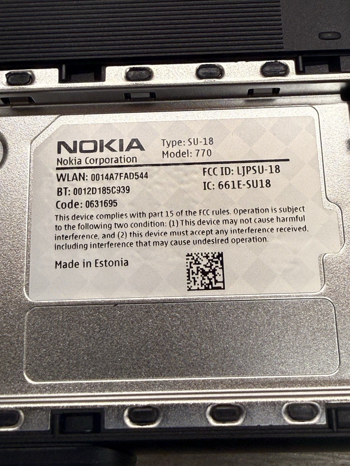 Nokia 770 In Box Rare Internet Tablet 2005 W/New Battery! Excellent Cond.