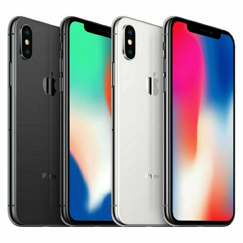 Apple iPhone X 64GB 256GB A1865 GSM Unlocked Silver Gray iPhone X
