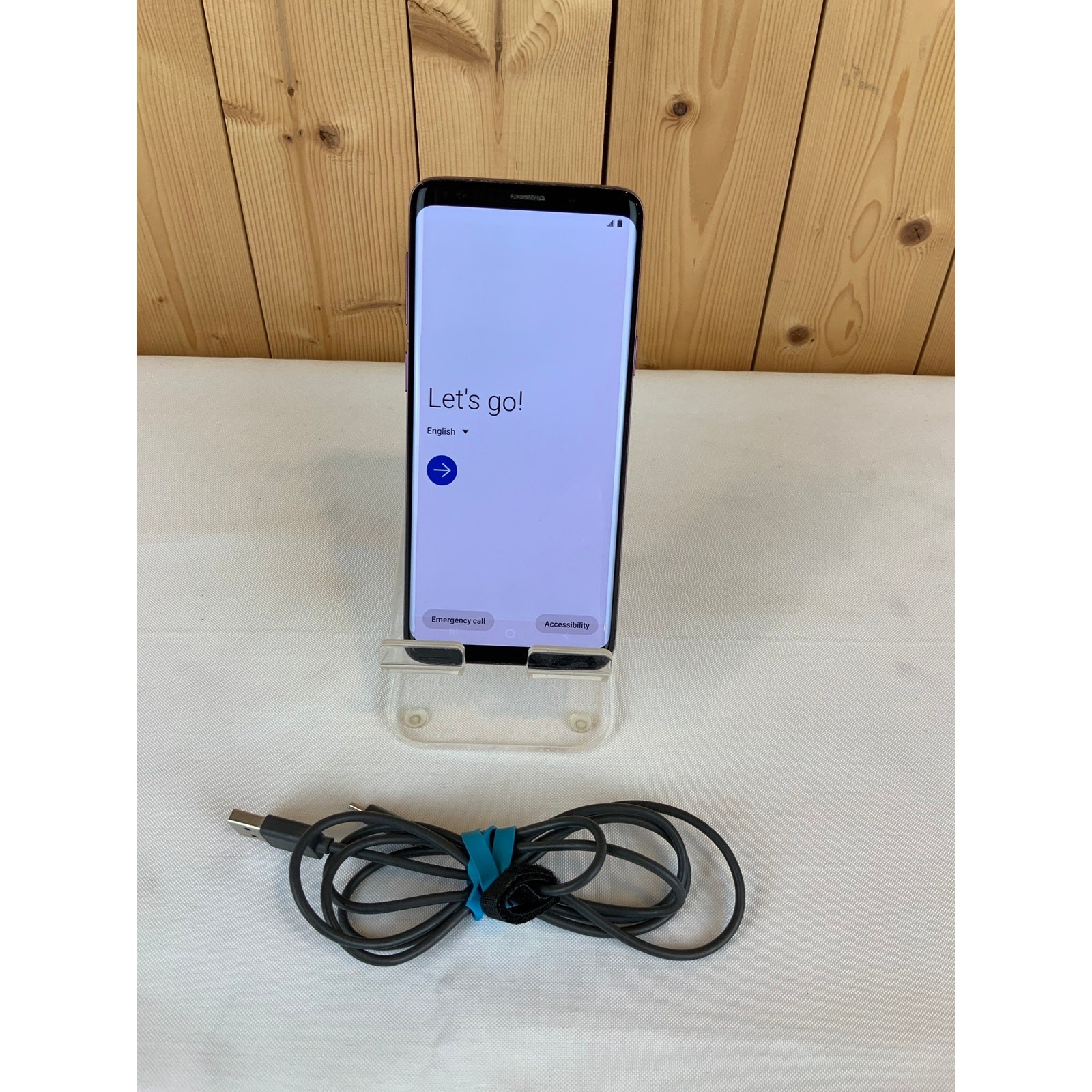 Samsung Galaxy S9, SM-G960U, 64GB, Purple, Cracked Back!