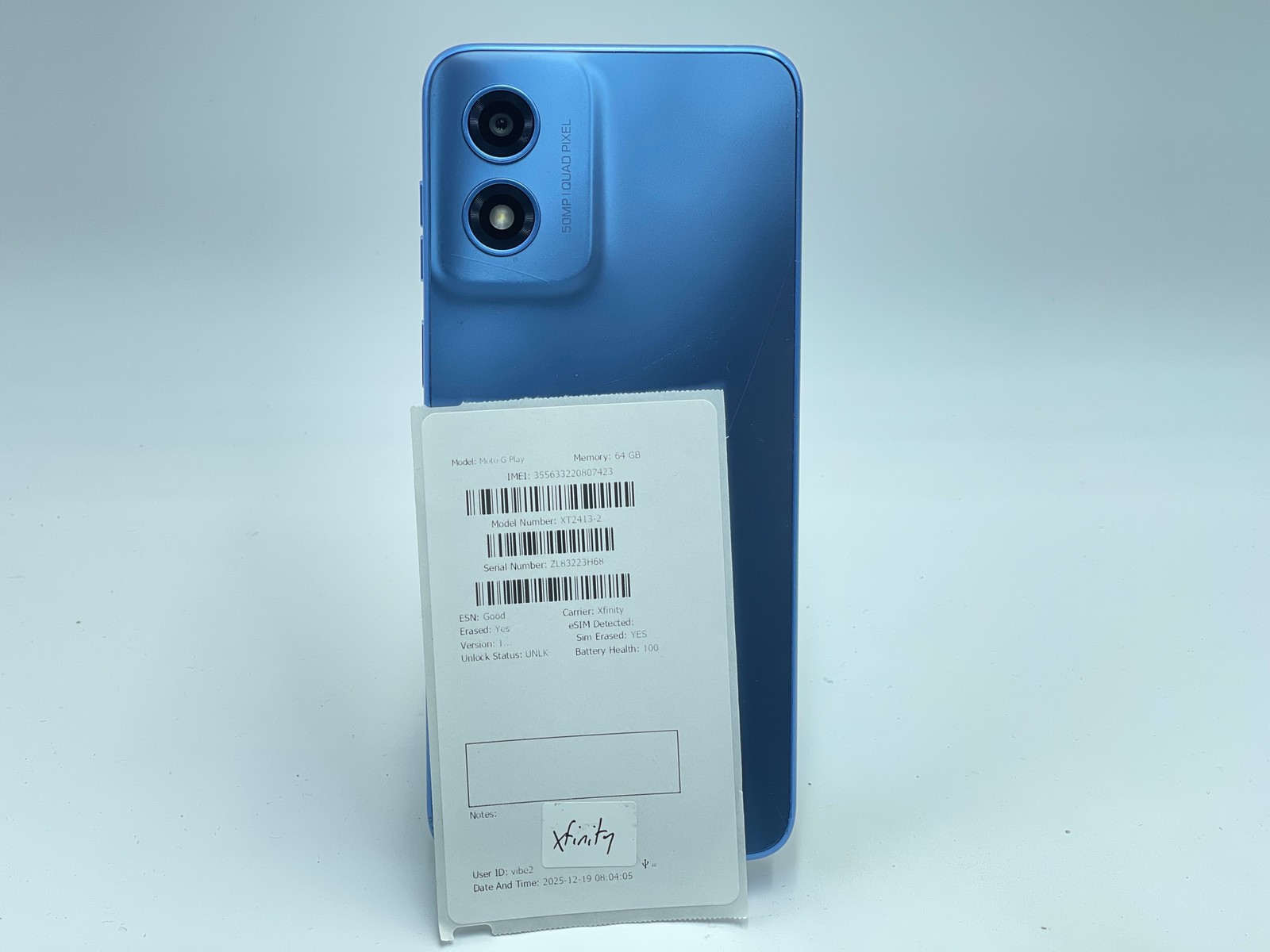 Motorola Moto G Play 64GB XT2413-2 (Xfinity) Blue (M-0090)