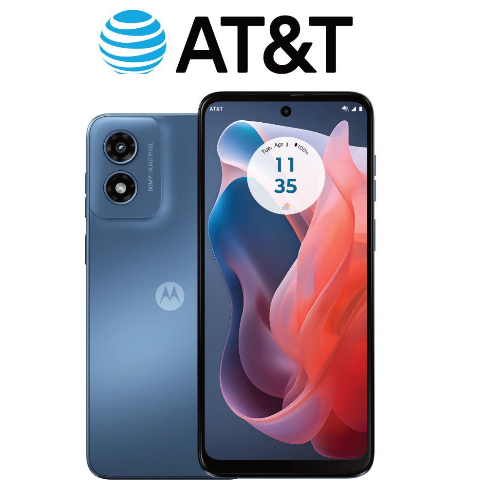 Motorola Moto G Play 2024 64GB Sapphire Blue AT&T Locked Good