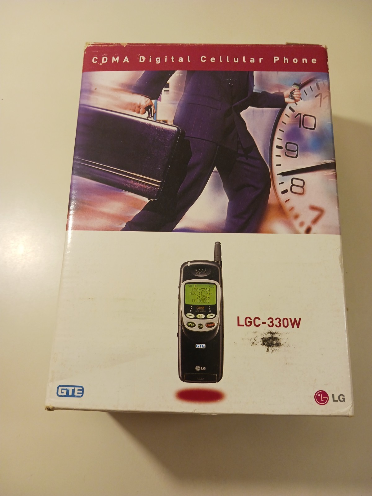 Vintage LGC-330W Flip Phone CDMA Dual Band Digital Cellular Phone Large LCD