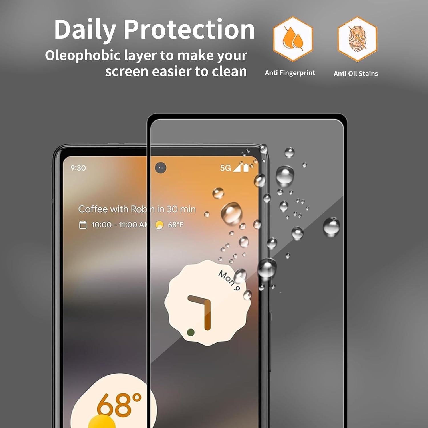 3PCS Tempered Glass Screen Protector for Google Pixel 6a 5G Scratch-Proof HD Tra