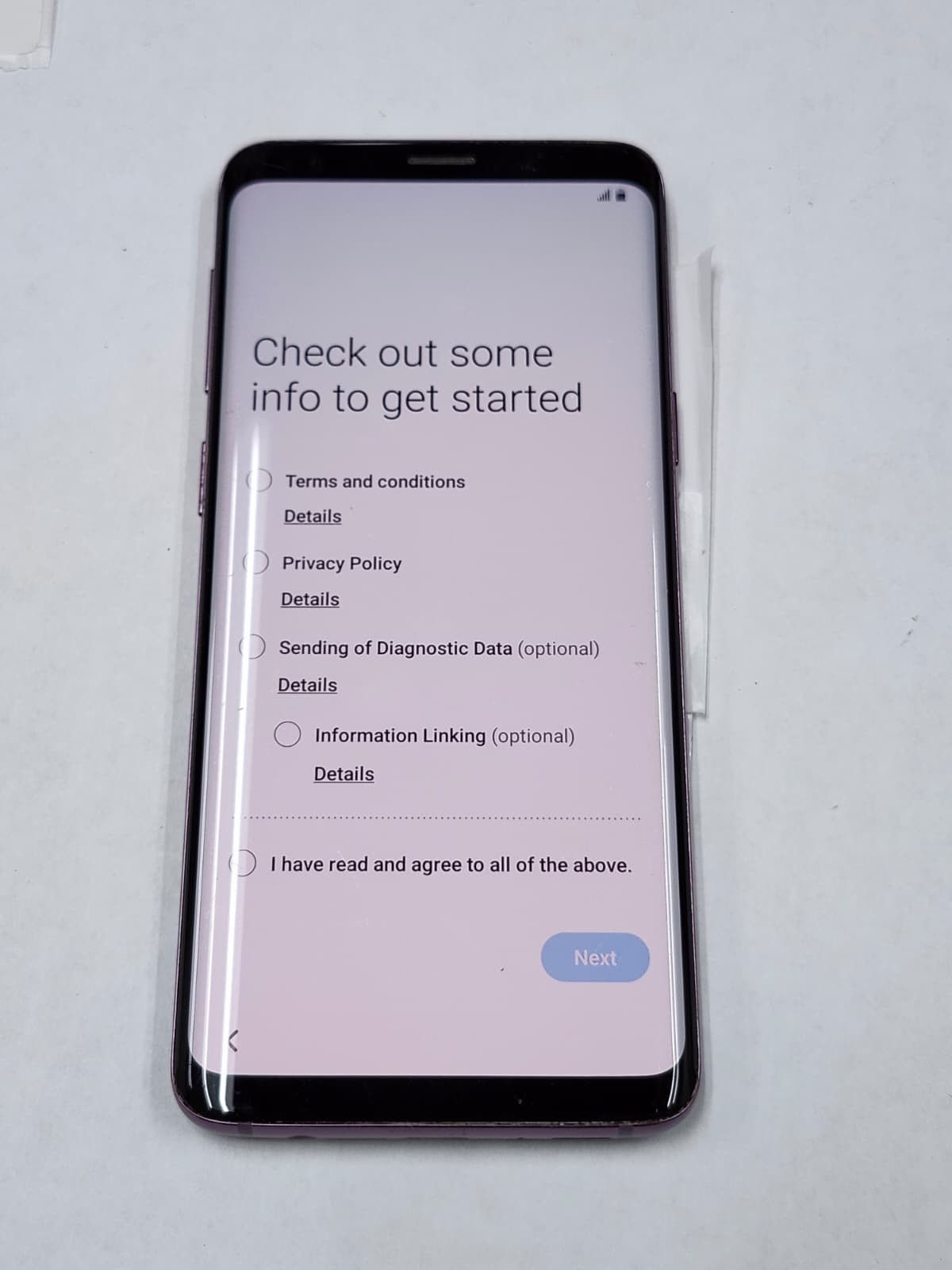 DEFECTIVE – Samsung Galaxy S9 – Purple – 64 GB – T-Mobile – SM-G960U – 11557