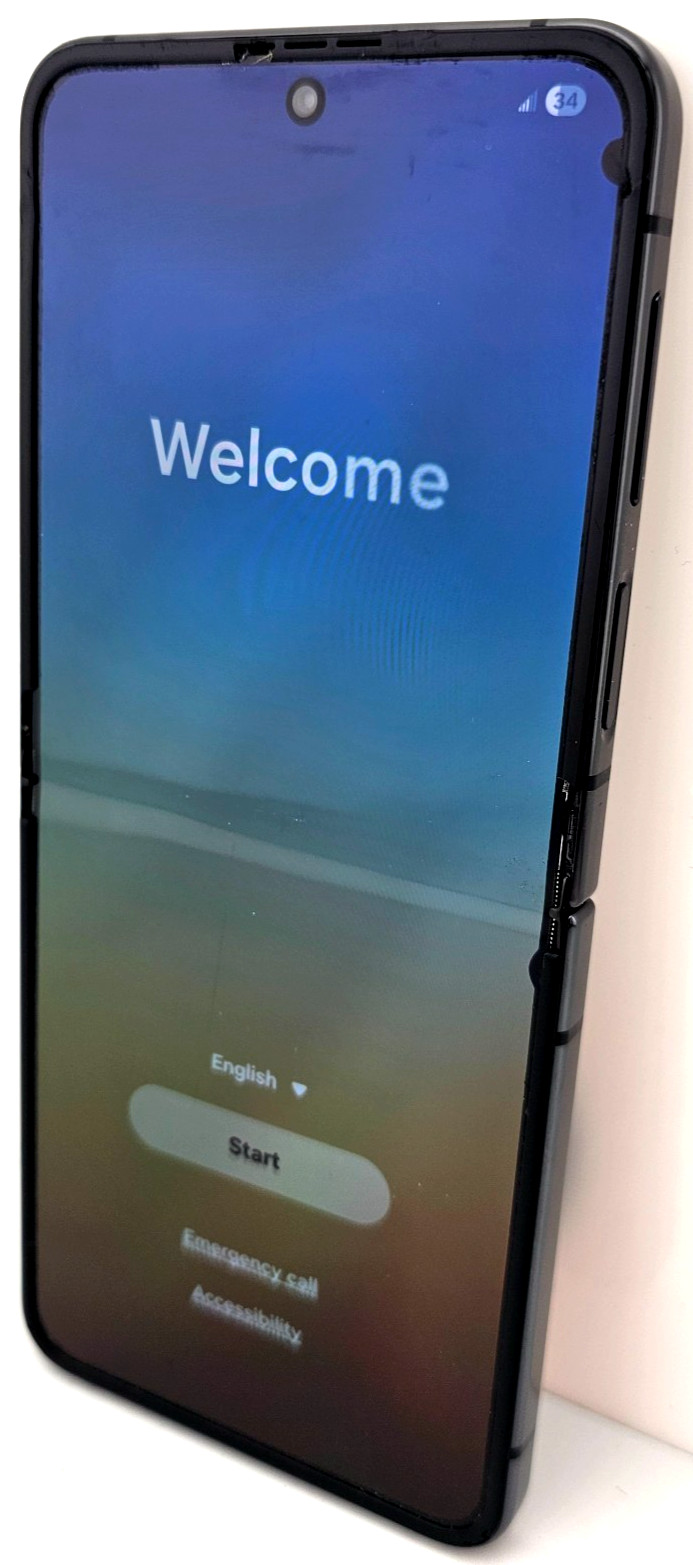 Samsung Galaxy Z Flip 4 (5G) SM-F721U – Unlocked 256GB Graphite – BLACK SPOT