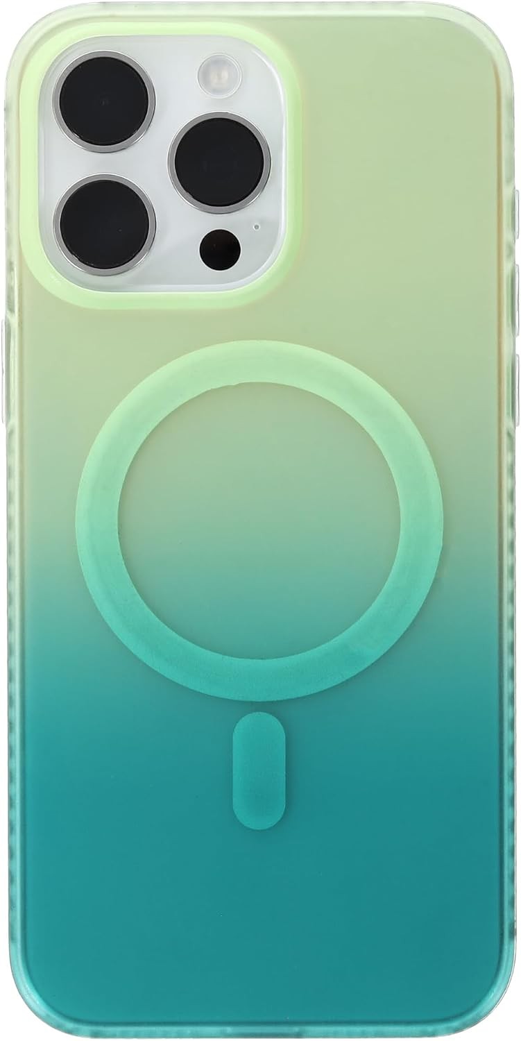 Gradient Case for The iPhone 16 Pro Max – Green and Yellow Multi-Color Ombre Des