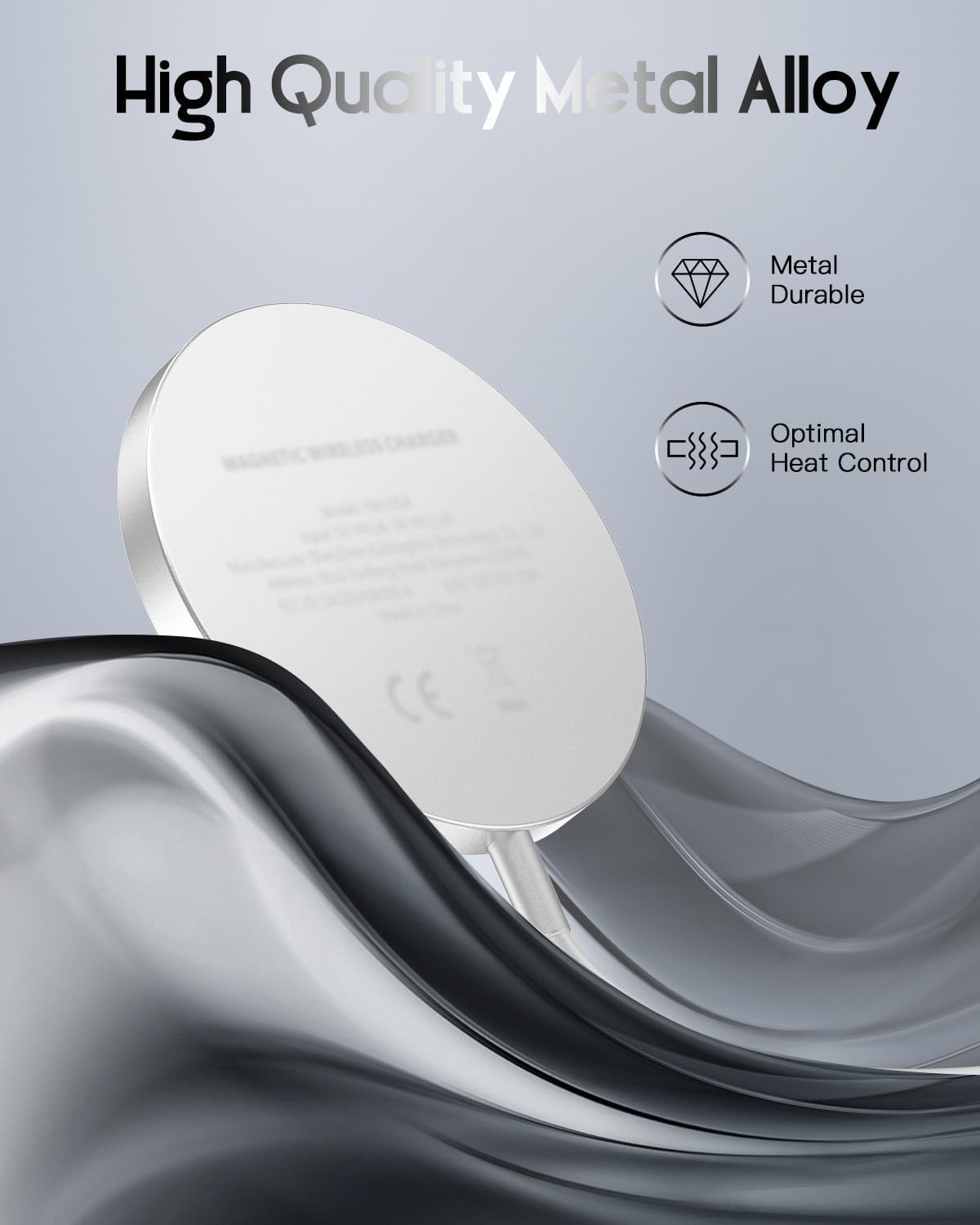 Wireless Fast Charger Pad for iPhone 17/17 Pro/17 Pro Max