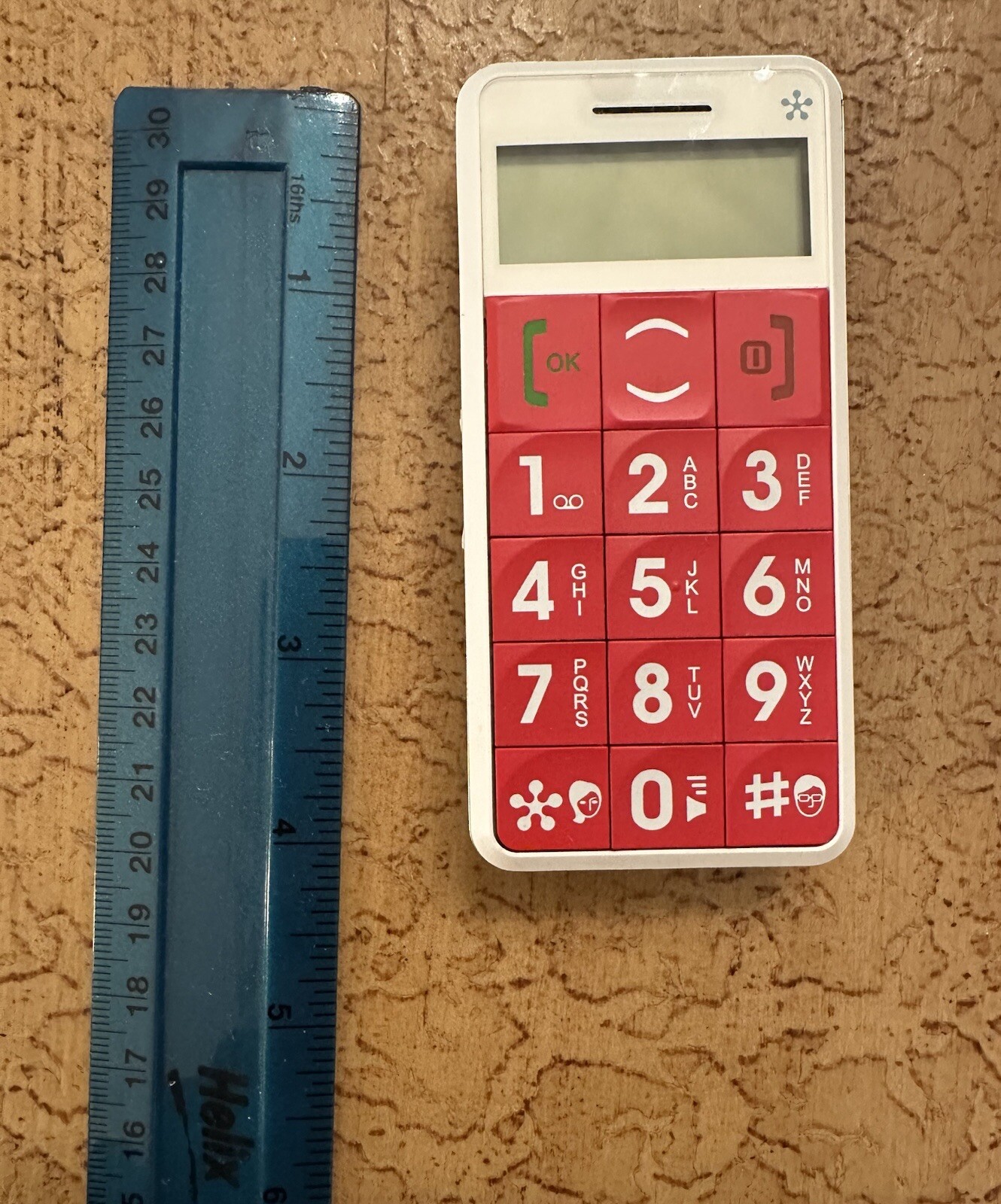 JUST5 J509 Cellphone with large buttons White/Red Not Tested