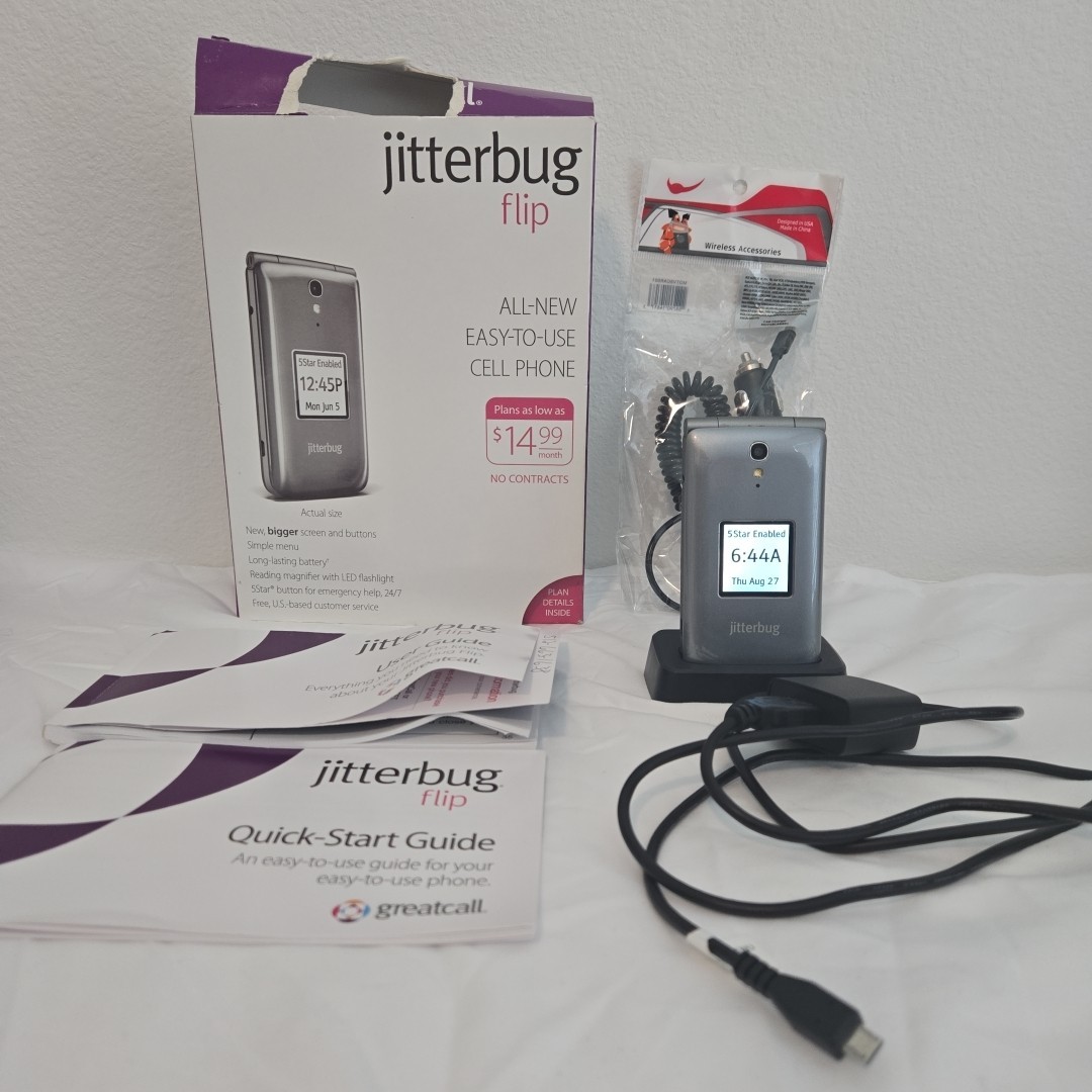 JITTERBUG FLIP open box SENIOR PHONE EASY TO USE. USED