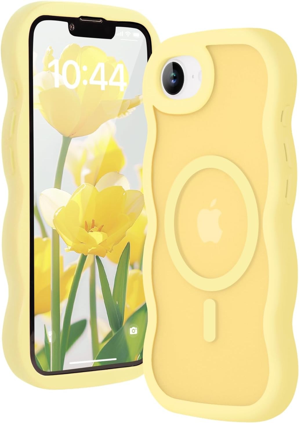 Magnetic for iPhone 16e for iPhone 17e Case, Wavy Frame Cute Translucent Matte
