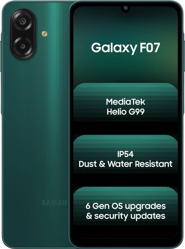 Samsung Galaxy F07 (Green, 4GB RAM, 64GB ) MediaTek Helio G99 Global Version.