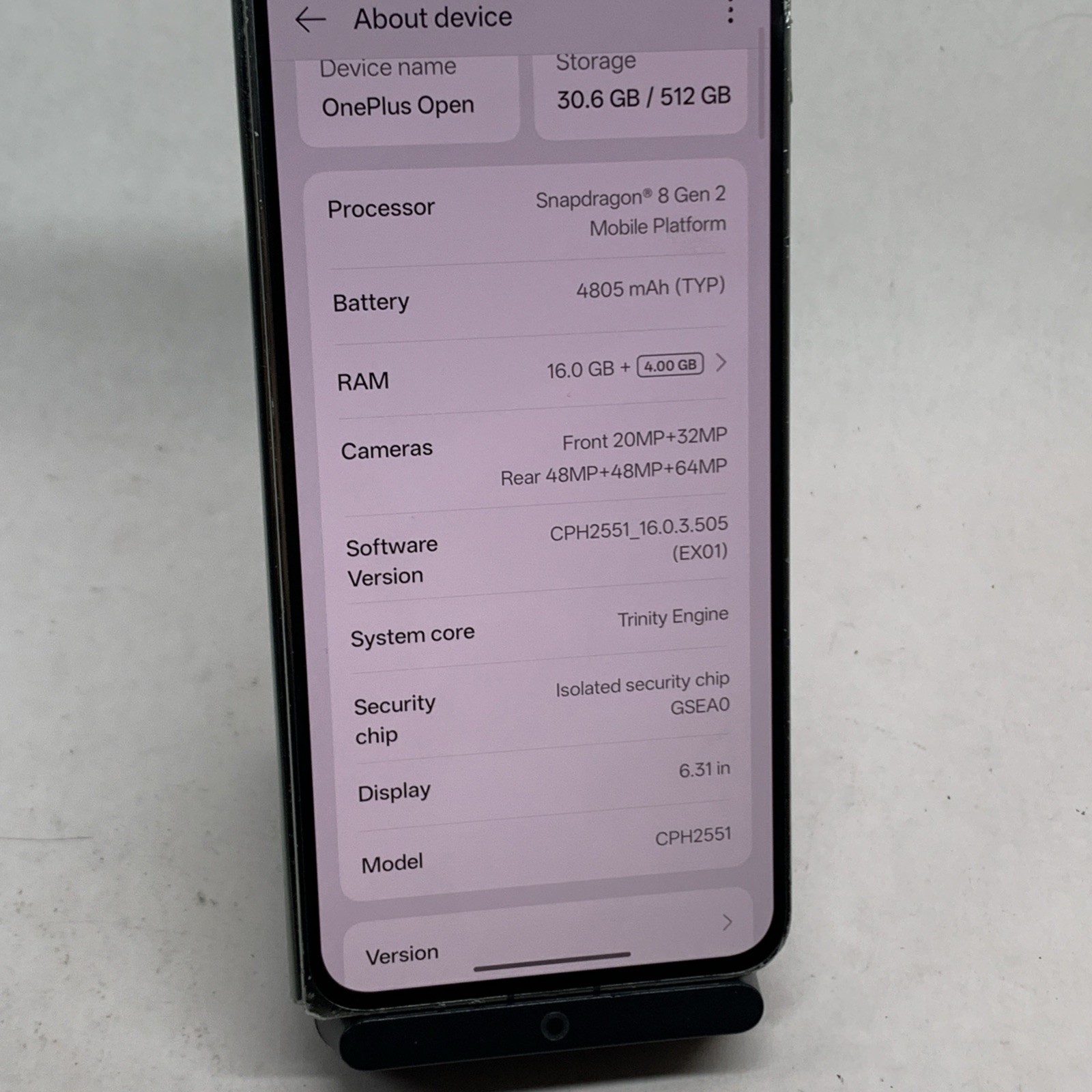 OnePlus Open CPH2551 512 GB Emerald Dusk Factory Unlocked READ