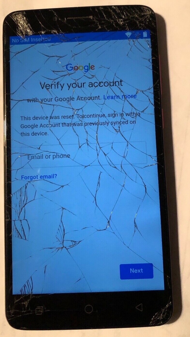 T-Mobile REVVL 16GB Black (T-Mobile) Smartphone Parts C3701 Cracked