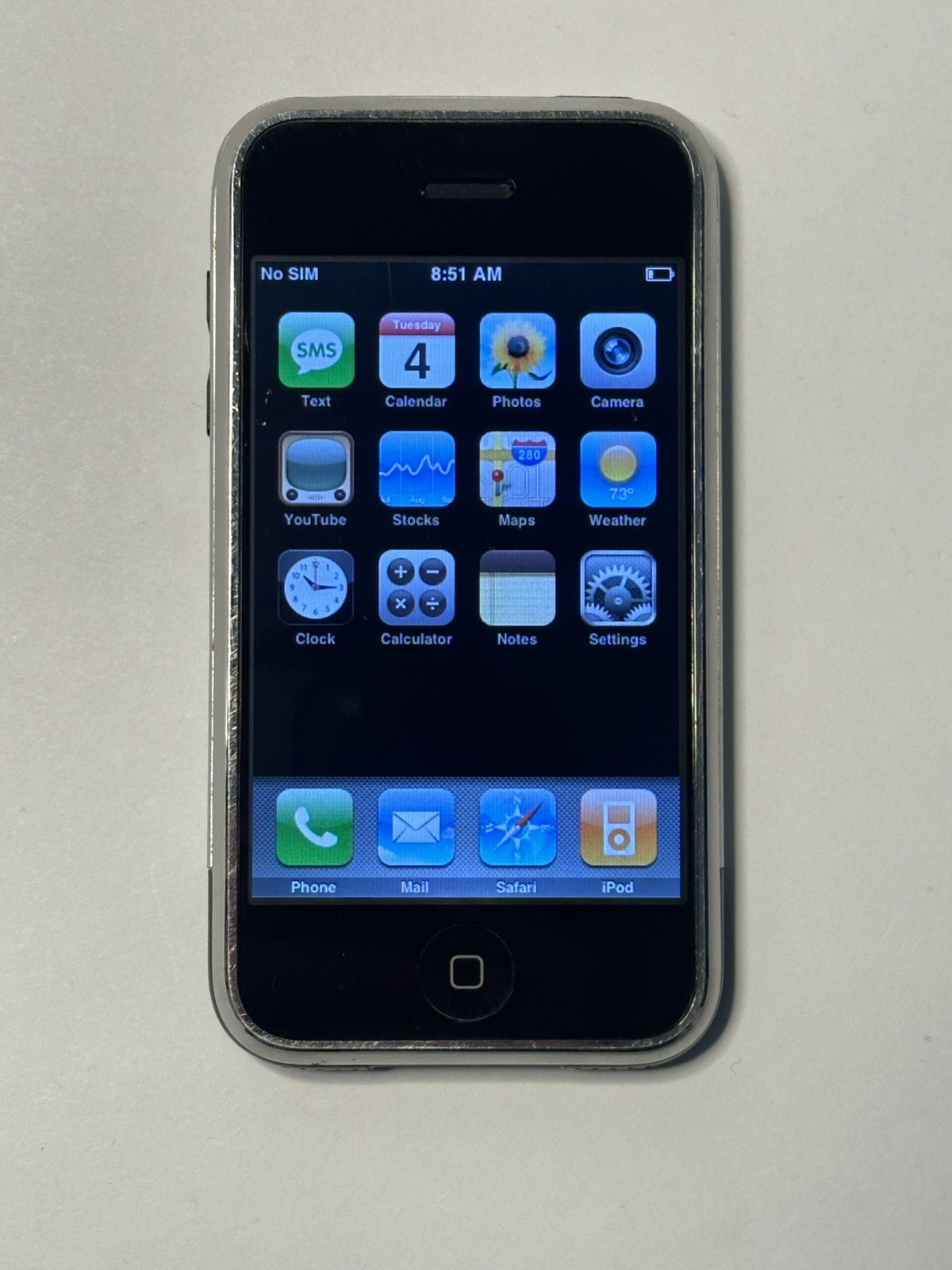 Rare iOS 1.0 Apple iPhone 1st Generation – 4GB – Black A1203 (GSM) 2G