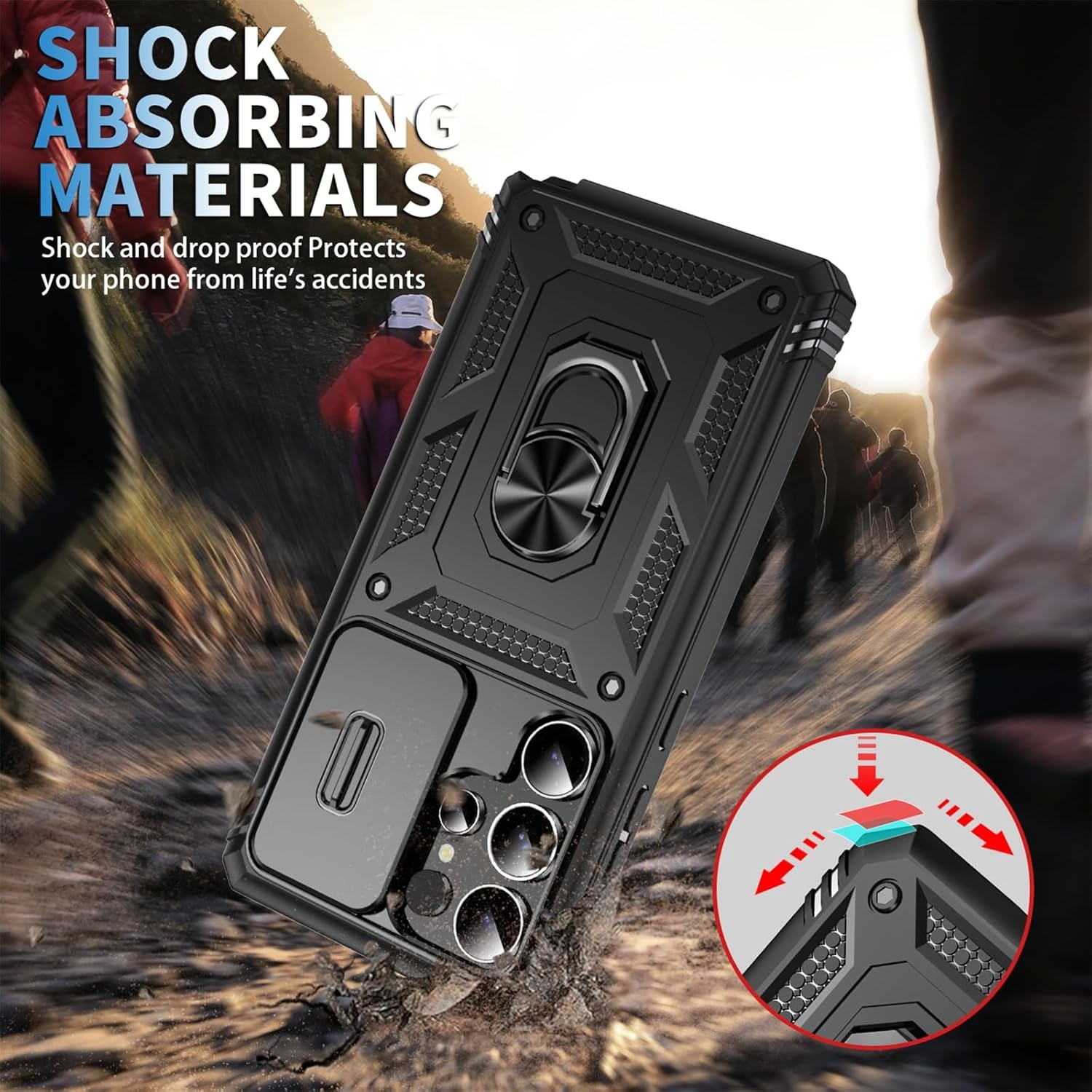 For Samsung Galaxy S26 Ultra 5G Case w/ Magnetic Kickstand & Camera Phone Cover