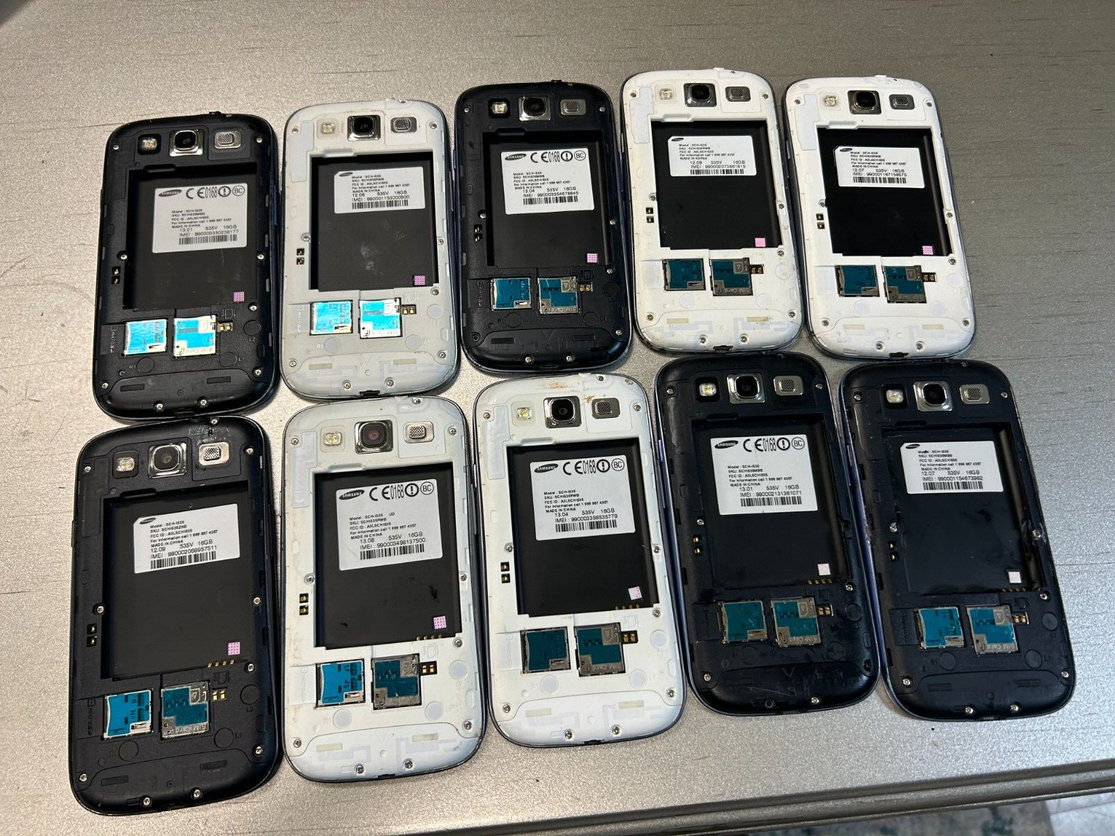 Lots of 10 Samsung Galaxy S3 i747m GSM MIX color – UNTESTED For Parts