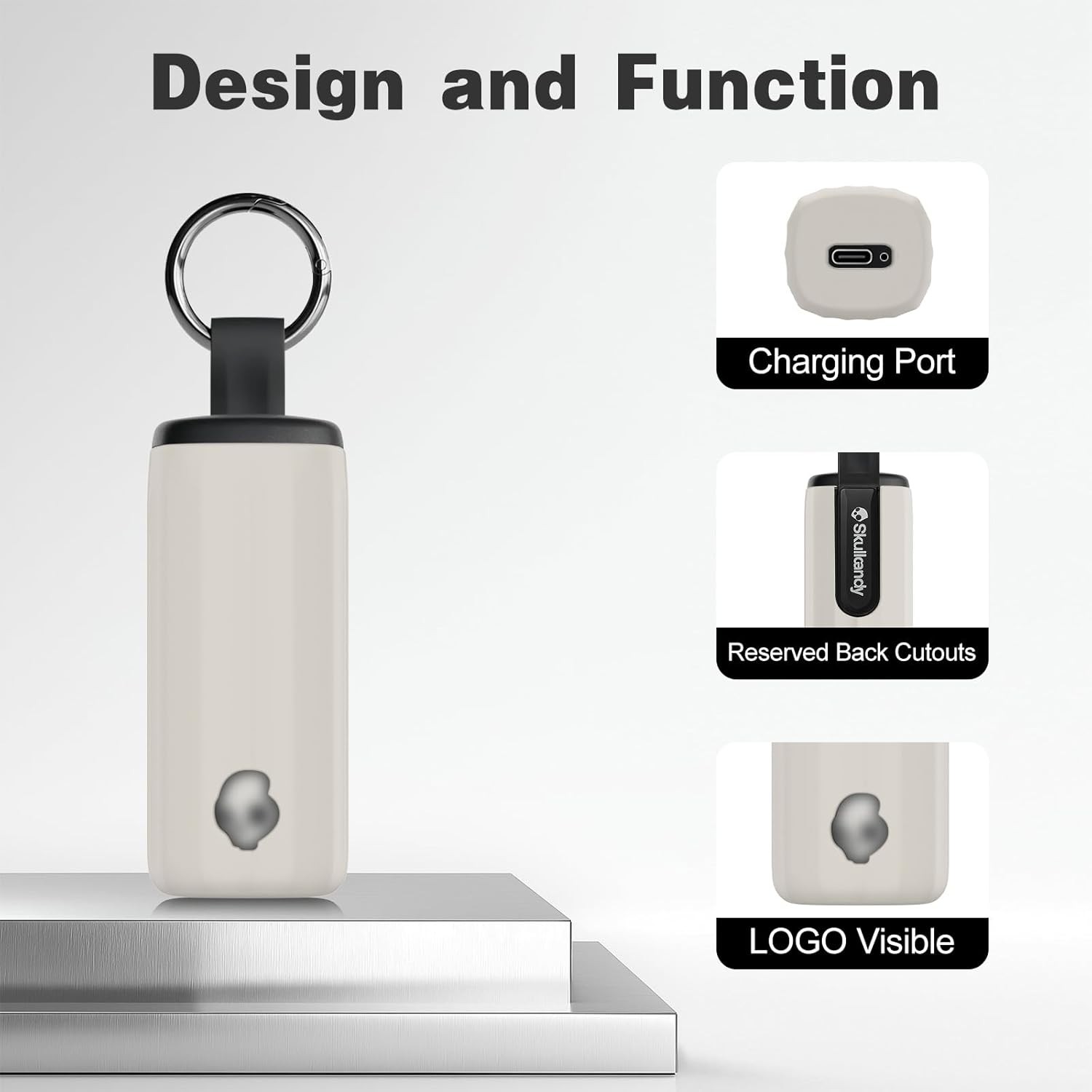Skullcandy Method 360 ANC Case Cover, Soft Silicone Protective Earbuds Case