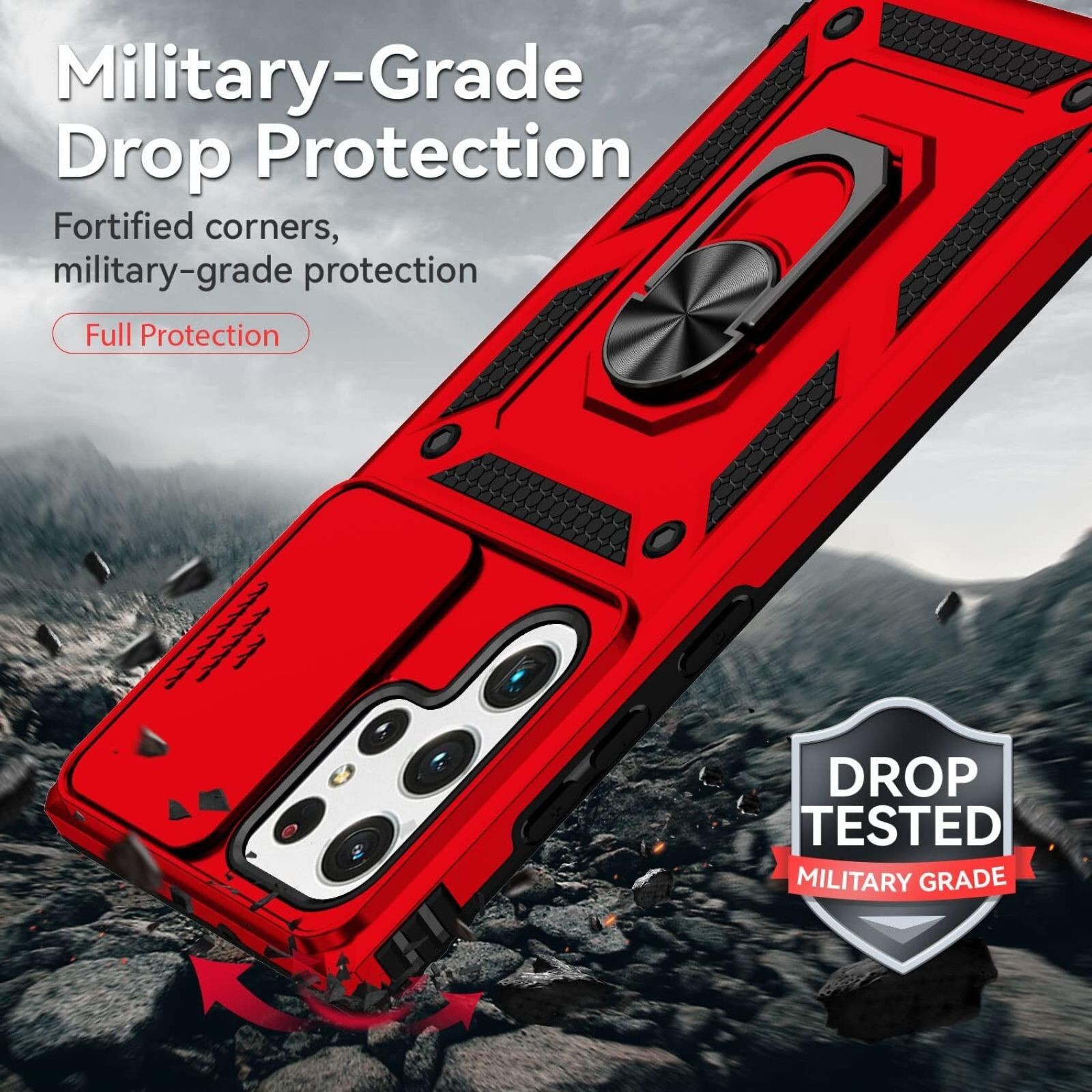 For Samsung Galaxy S22 Ultra 5G Case with Military Grade Protection & Kickstand