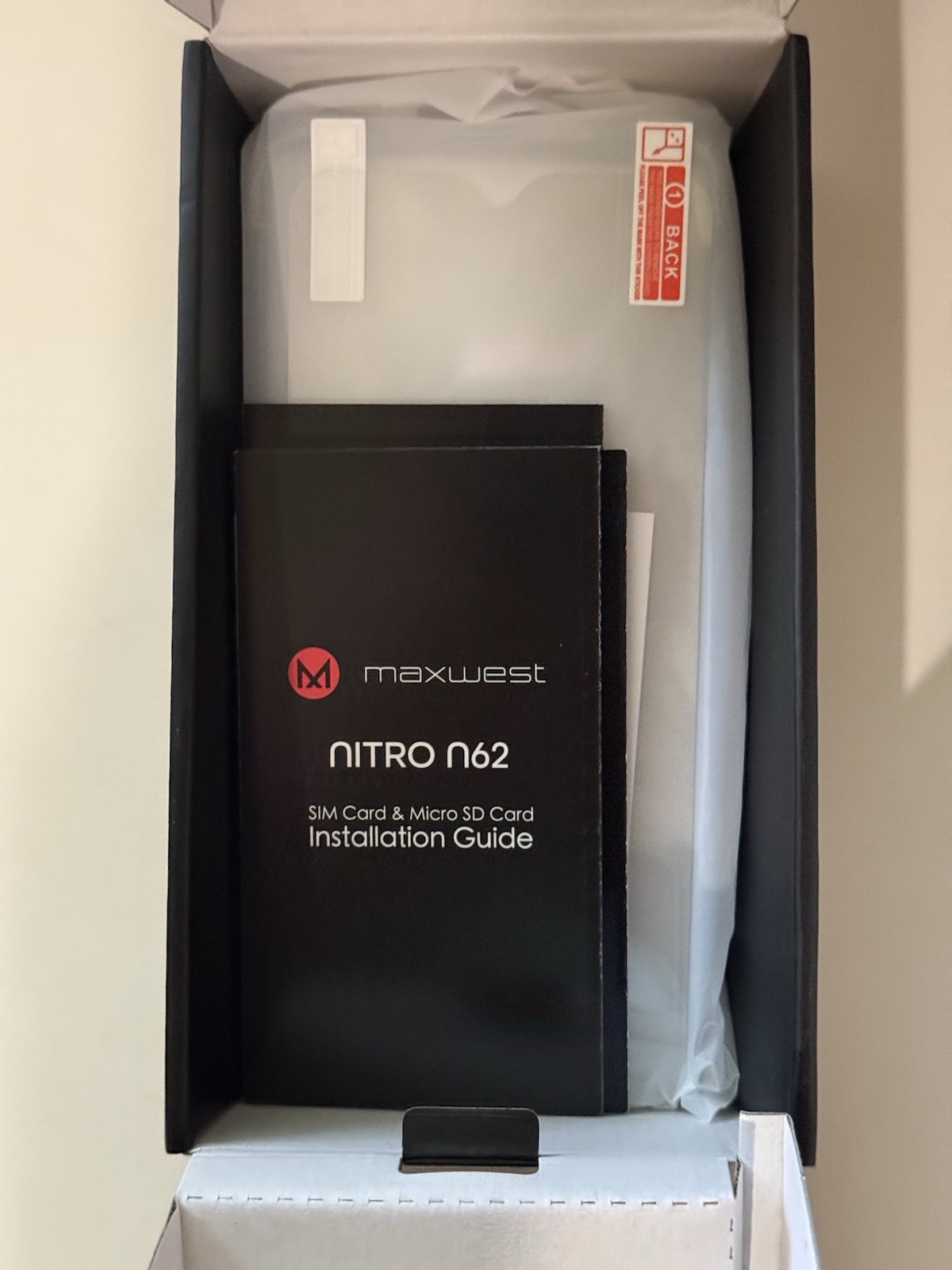 Open Box. Maxwest Nitro N62 RED. 32GB (Unlocked) Dual SIM Android 12 Smartphone