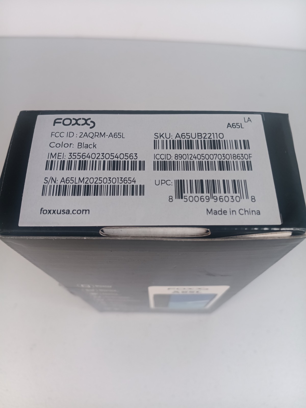 Foxx A65L Smartphone 6.5″ HD, 2GB RAM, 16GB, Black, 5MP+2MP Camera, Android Go