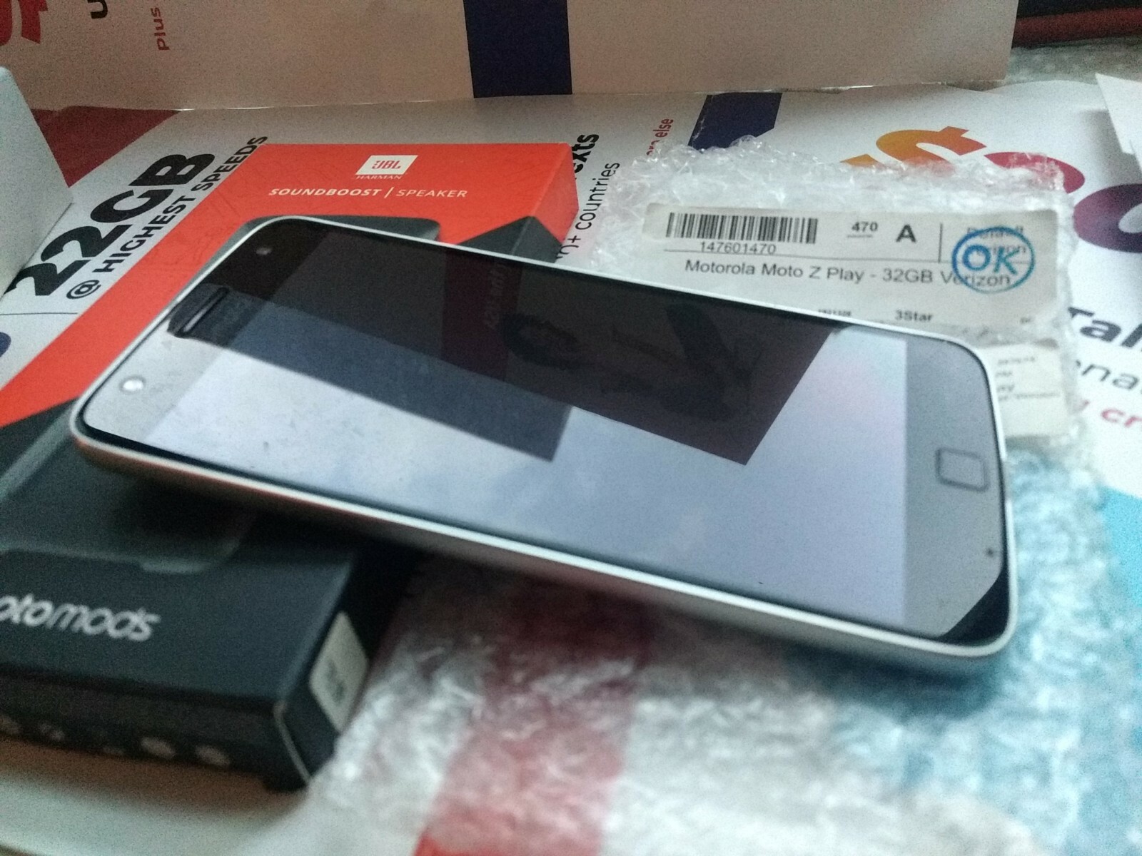 MOTOROLA Z PLAY JBL SOUNDBOOST GEN TMOB 10PLAN UNLOCKED SNAPDRAG625 UNIQ FFSETUP