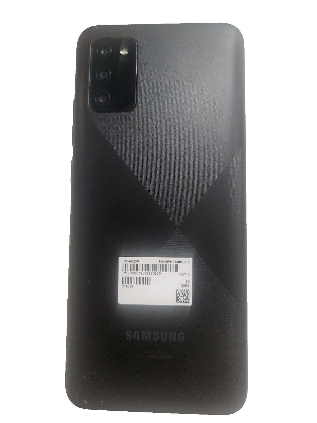 Samsung Galaxy A02s SM-A025V 32GB (Verizon) Black *No AC/SIM* w/Battery(Grade C)
