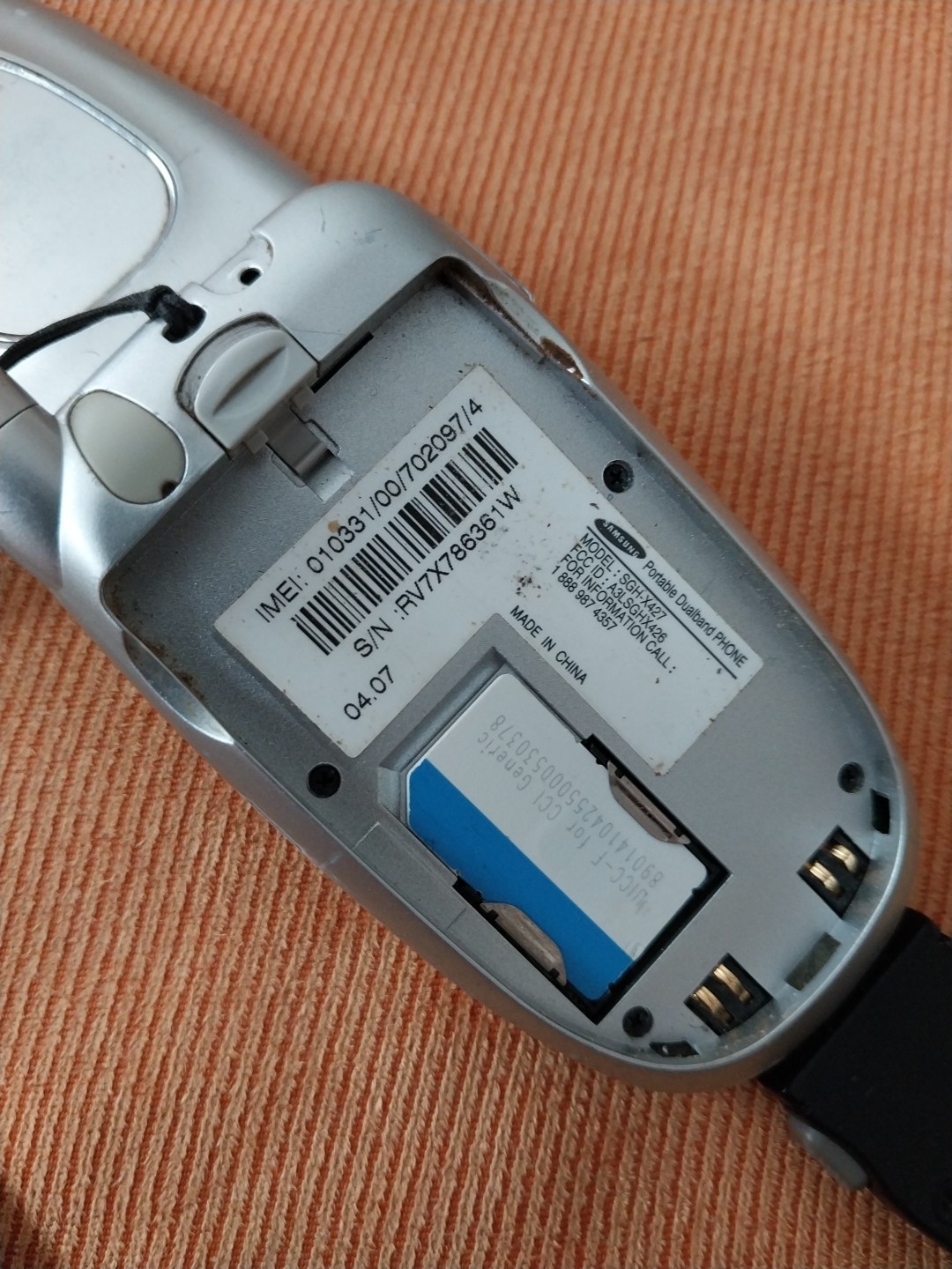 Samsung SGH-X427 – Silver Cingular Rare Cellular Flip Phone Clear Sound & Screen