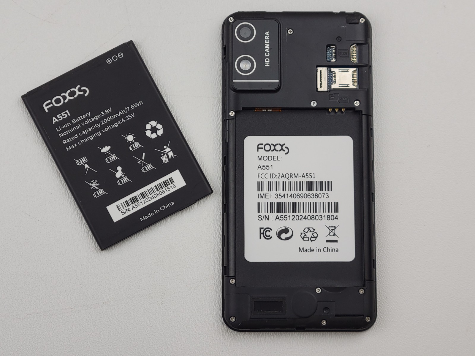 FOXX / FOXXD A551 – 16GB – Blue (CARRIER UNKNOWN) Dual SIM – SMALL ISSUE – H7931