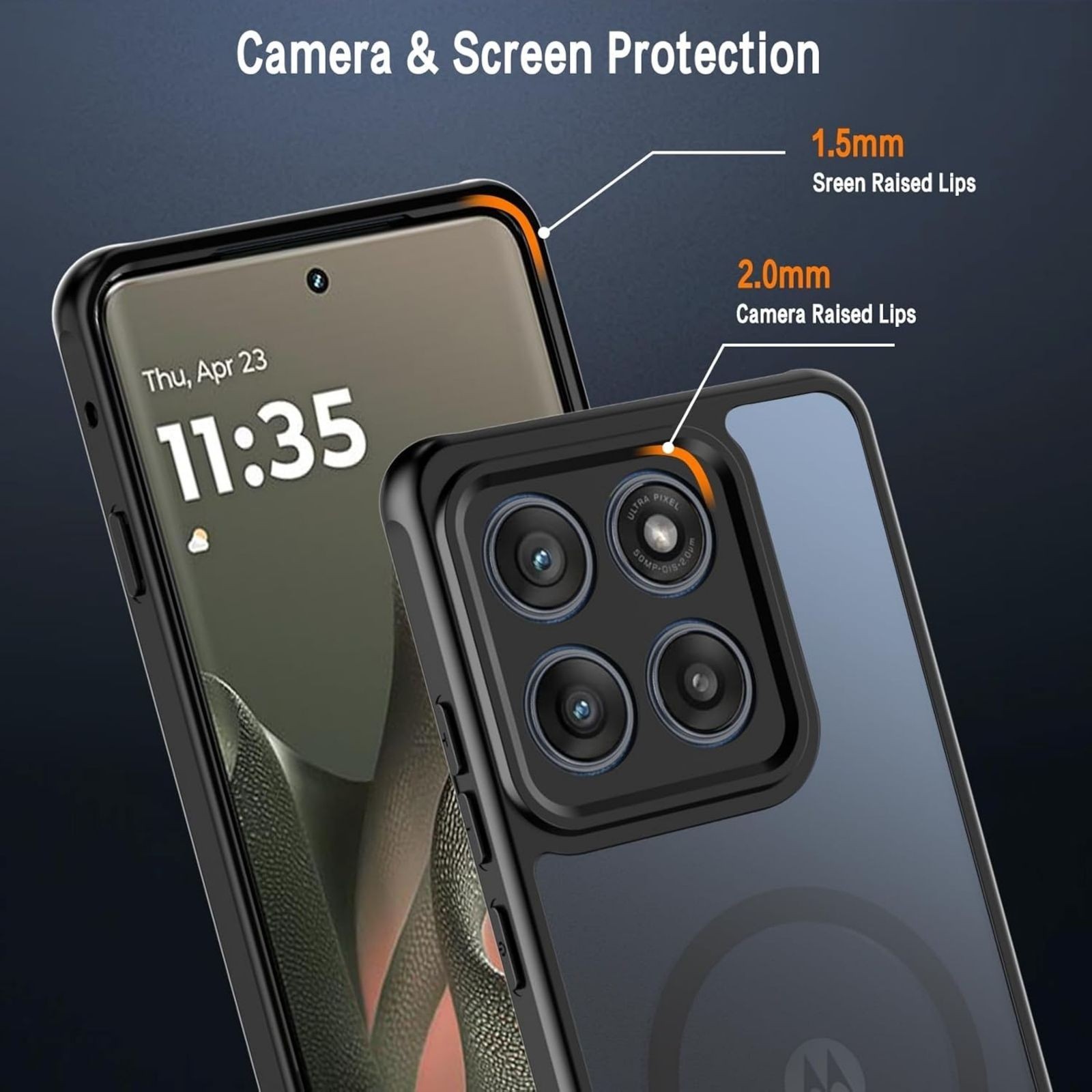 Case For Motorola Edge 2025 w/Translucent Matte Shockproof Protective Slim Cover