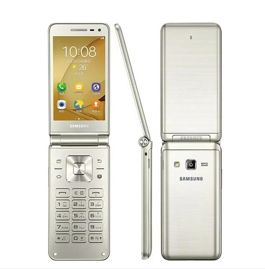 Samsung Galaxy Folder G1600 16GB Dual SIM LTE Flip Unlocked Smart Phone Open Box
