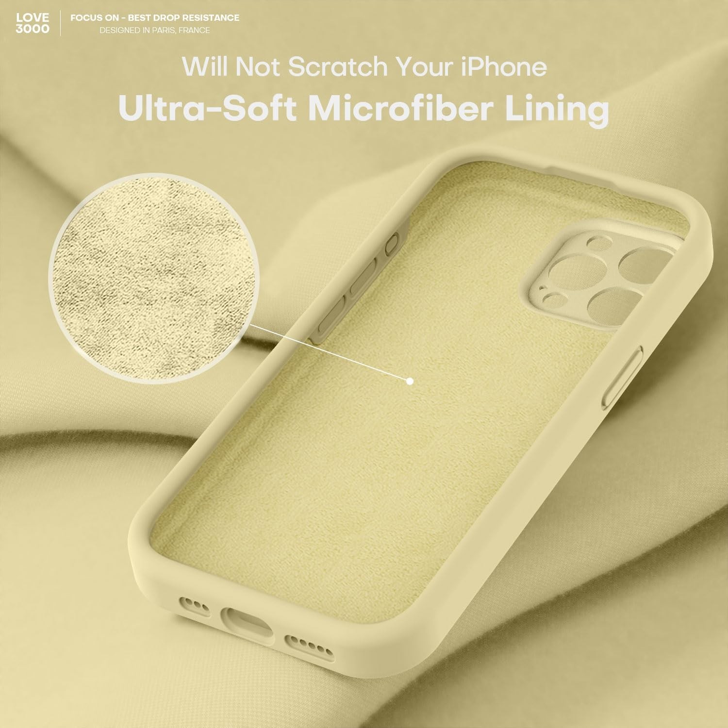 Designed for iPhone 15 Pro Max Case, Premium Silicone Shockproof Protective Case