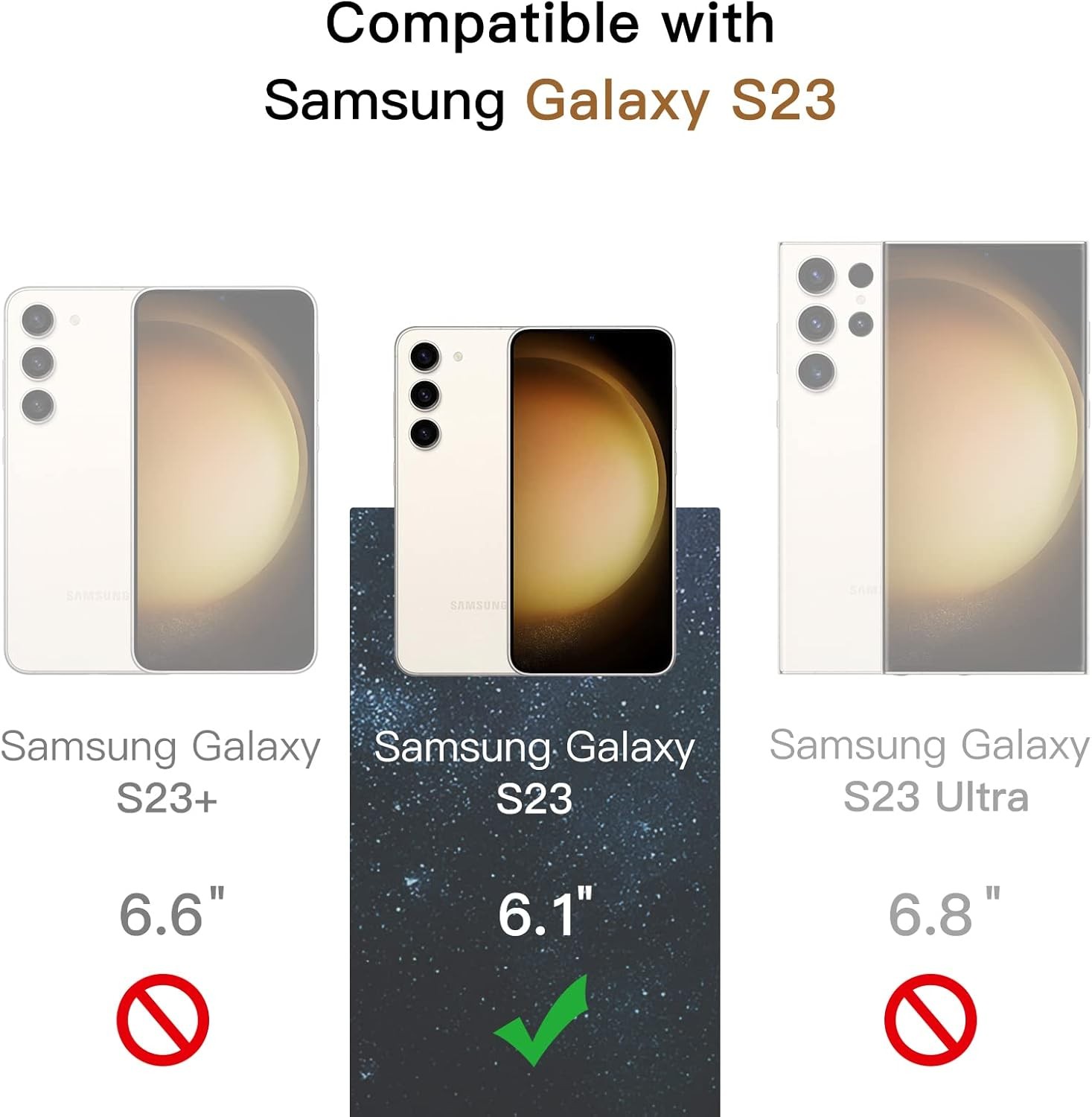 2PCS Privacy Screen Protector & Camera Lens Protector for Samsung Galaxy S23 6.1