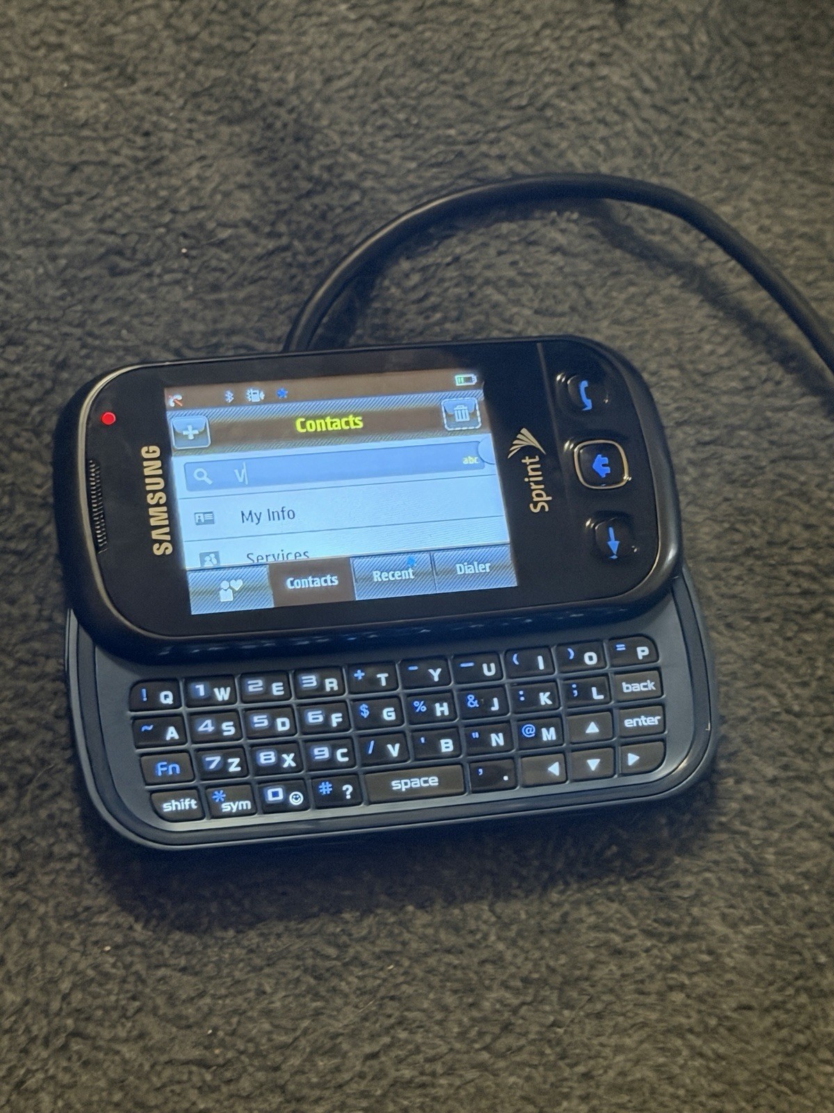 Samsung Restore Sprint Slider QWERTY CDMA 1900 2MP Camera Black 512MB