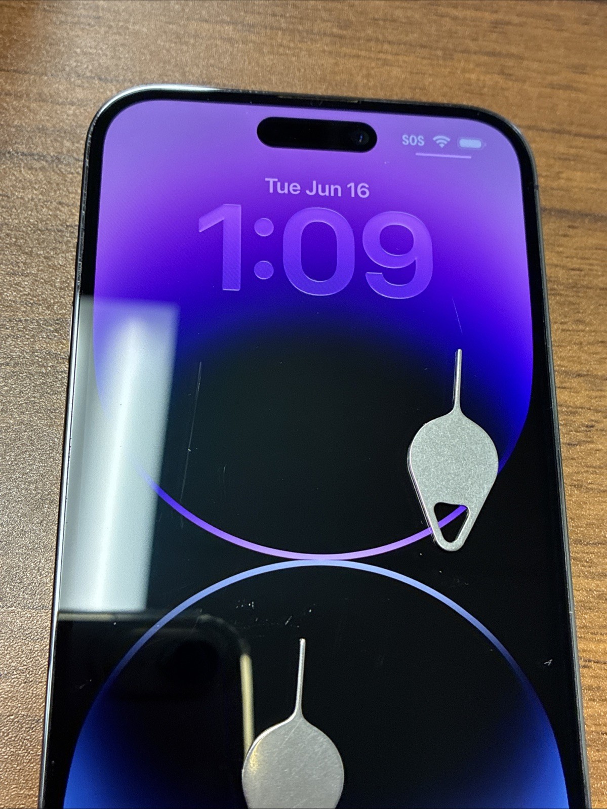iPhone 14 Pro Max 128GB Purple T-Mobile check IMEI for PARTS/WiFi Faulty LCD