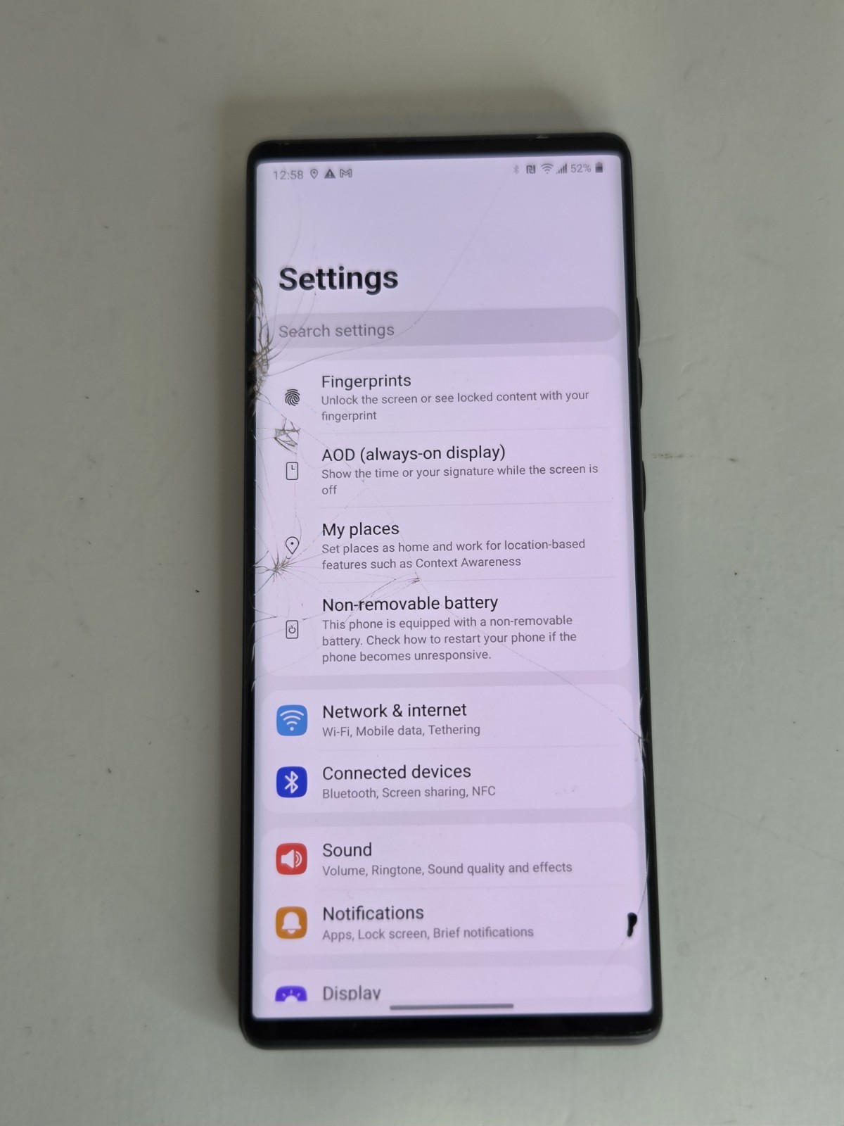 LG Wing LM-F100TM FOR PARTS ONLY (Cracked/Damaged Screen) LOCKED