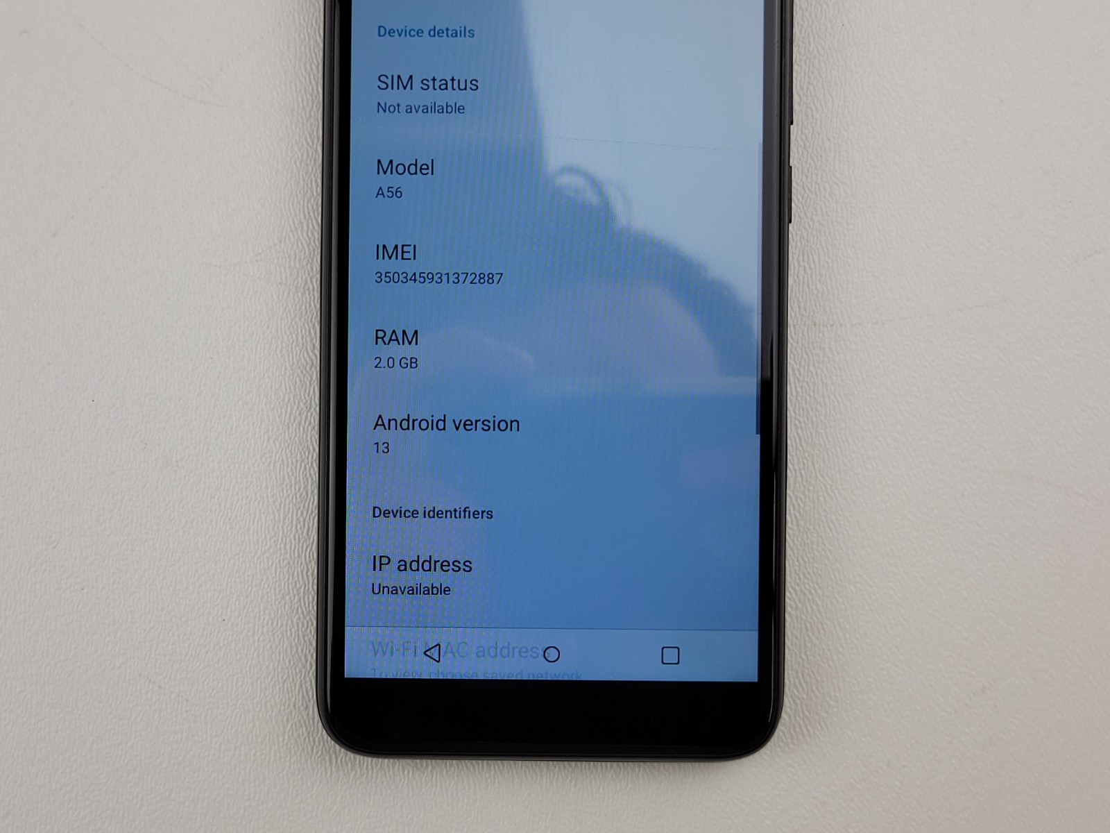 FOXX / FOXXD A56 – 16GB – Black (CARRIER UNKNOWN) Single SIM Smartphone – H7934