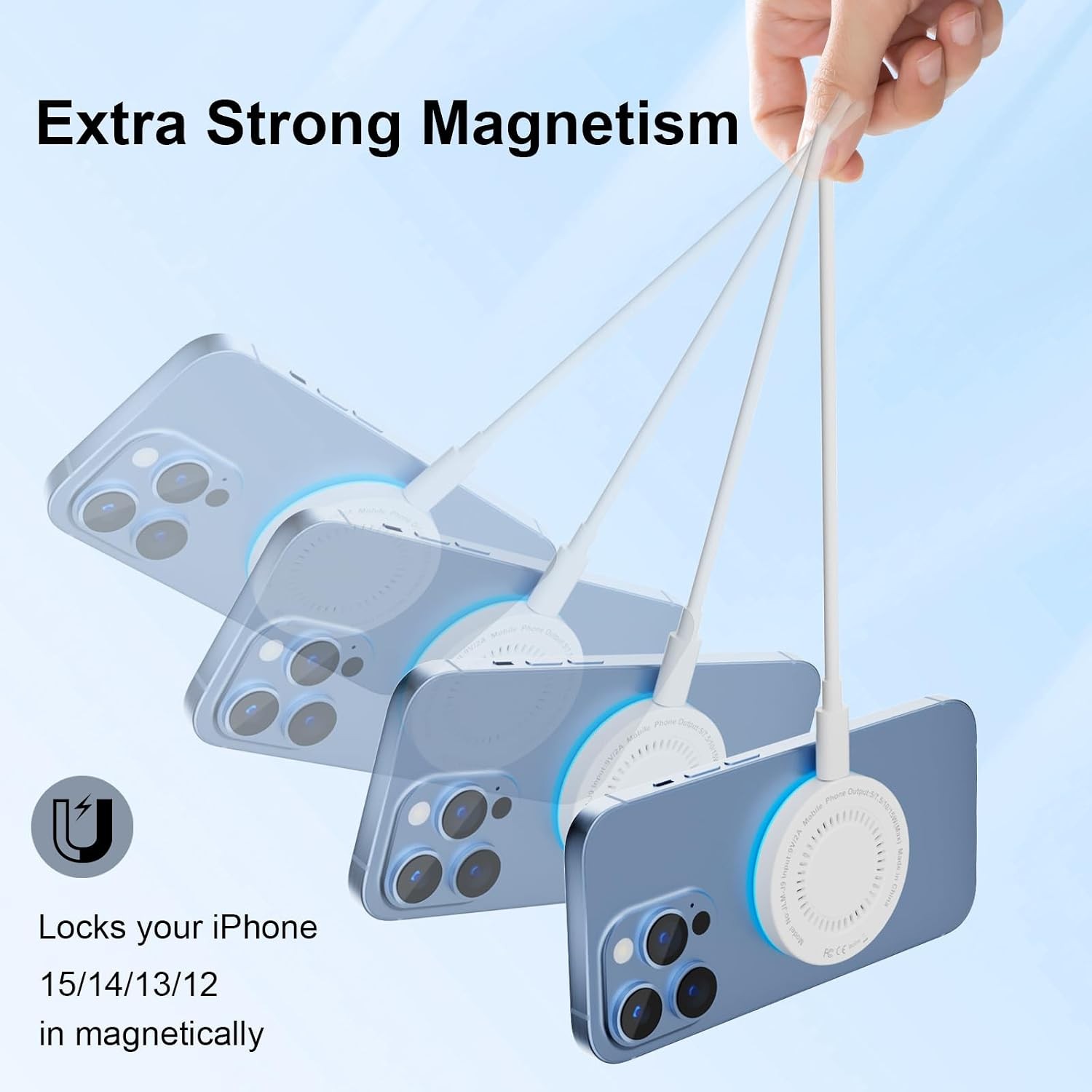 3 Pack 15W Wireless Fast Charging Pad for iPhone 17/16/15/14/13/12 Series