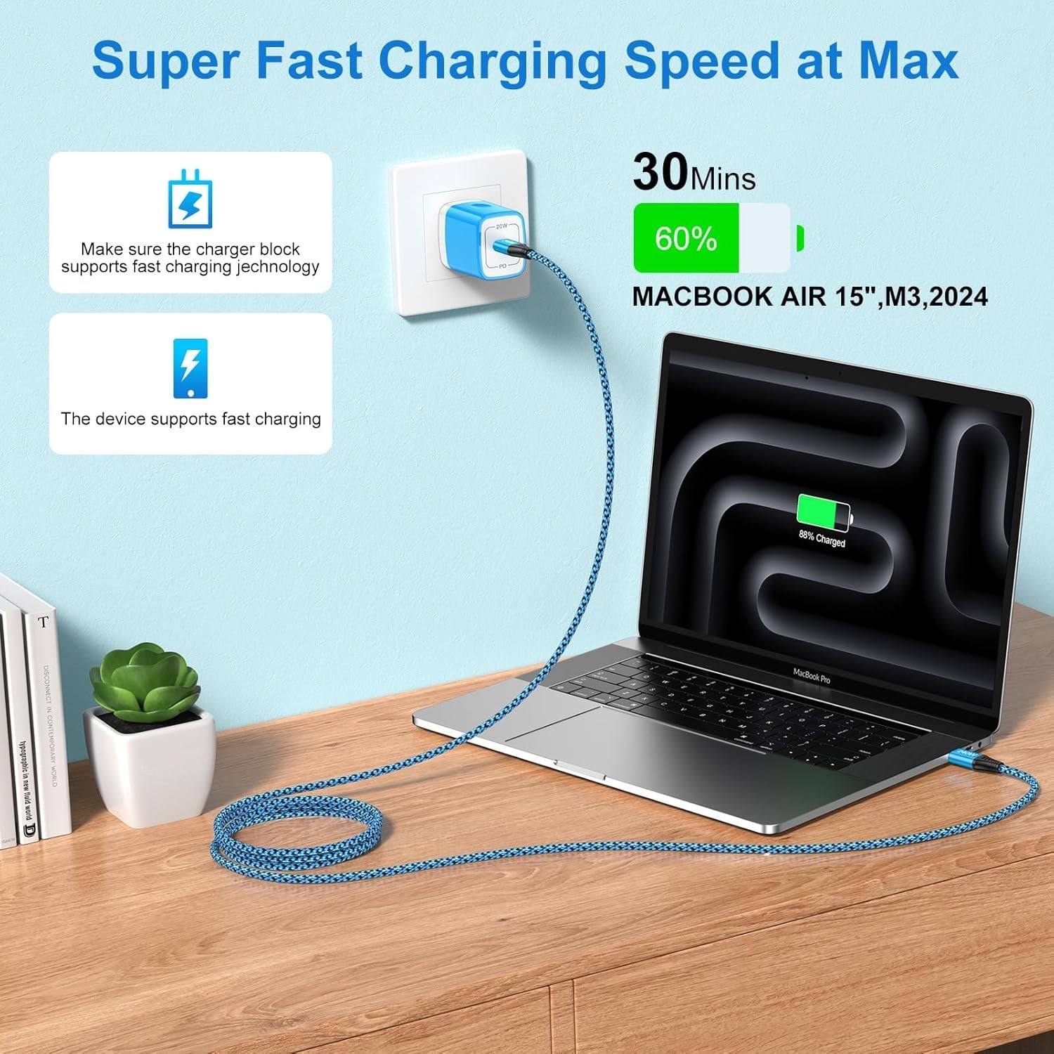 240W USB-C Fast Charger Adapter for Samsung Galaxy S26 Ultra, 3 ft Cable