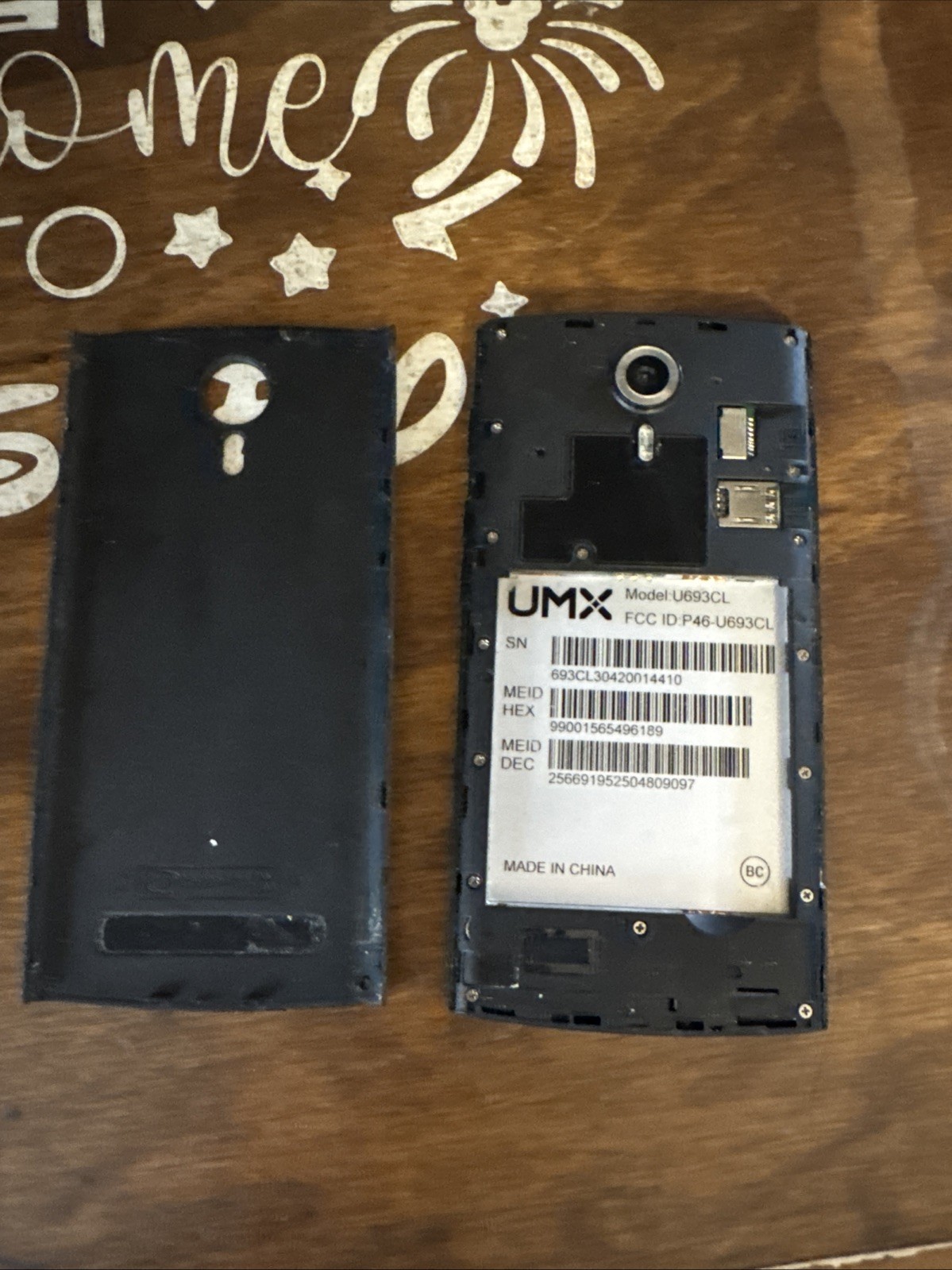 UMX U693CL Black 16GB Assurance Wireless Android Smartphone Missing Battery