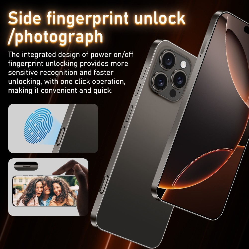 Unlocked G16 Pro Max 5G Cell Phone 128GB Dual SIM Smartphone Android 15