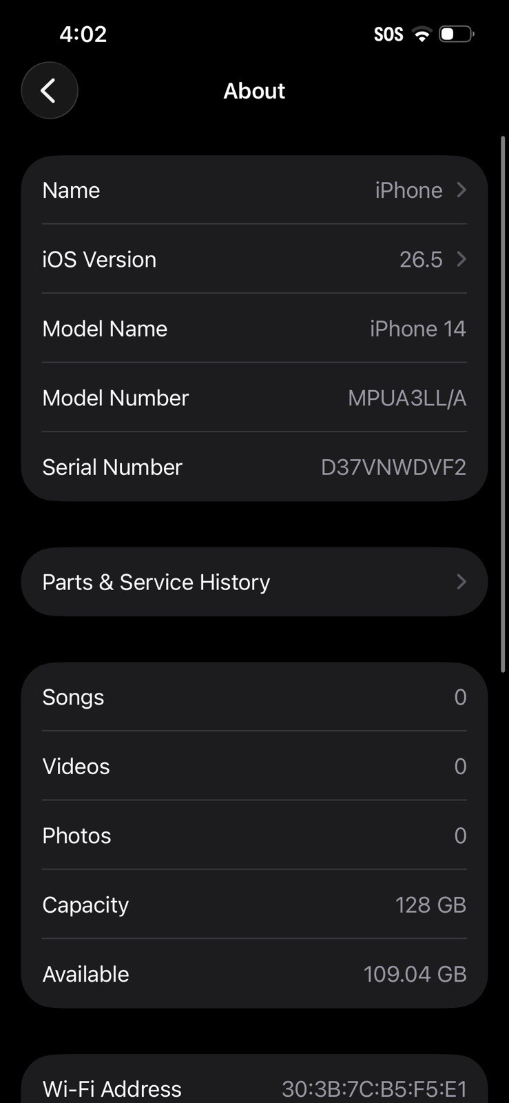 Apple iPhone 14 128GB Midnight MPUA3LL/A Carrier Locked- T-Mobile