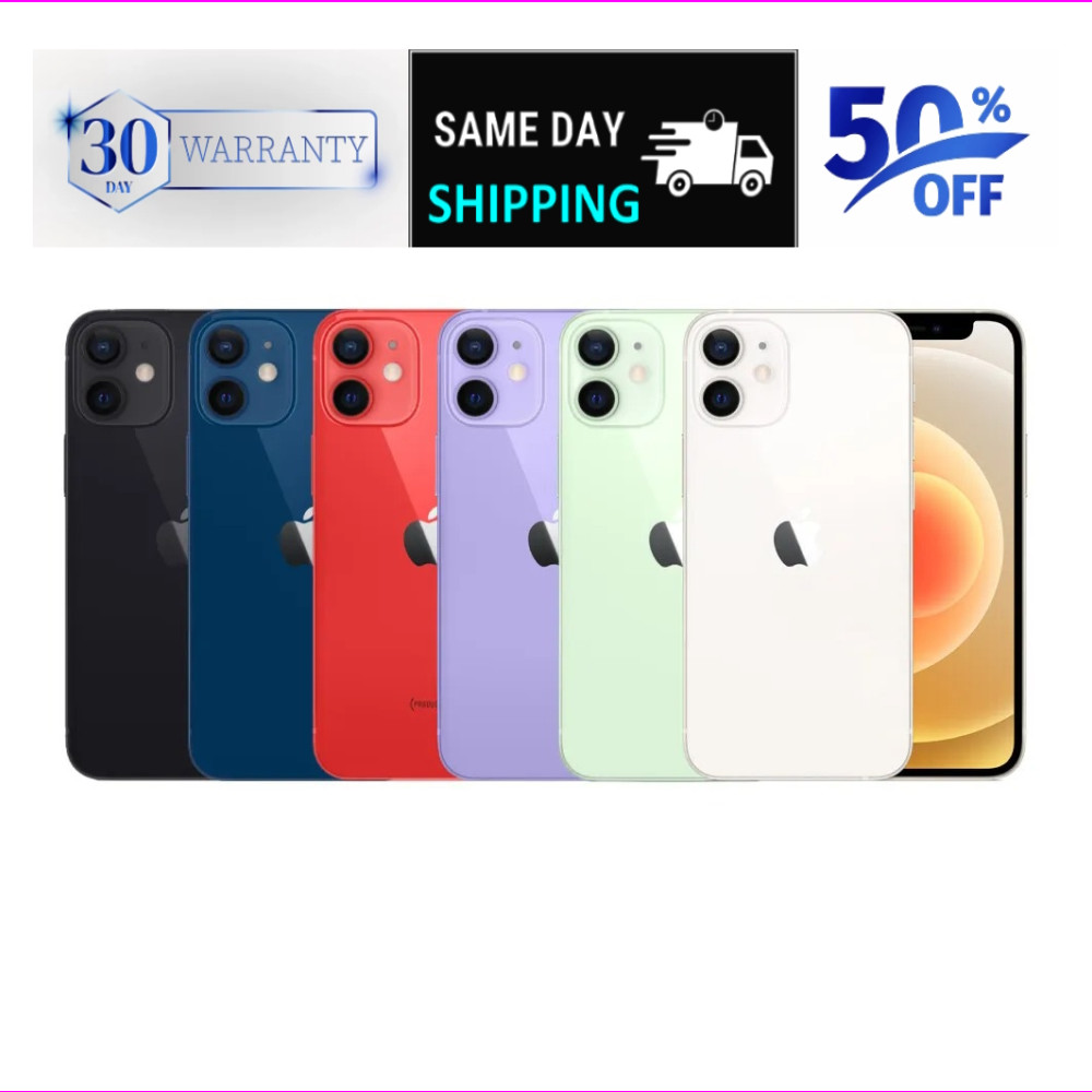 Apple iPhone 12 128GB 64GB- Unlocked – Black, Blue, Green – Free Shipping